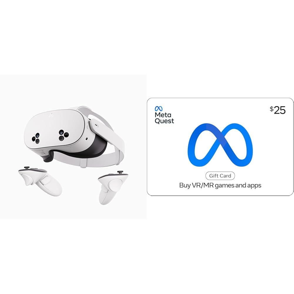 Meta Quest 3S 128GB | VR Without Wires — Gorilla Tag Cardboard Monkenaut Bundle — Amazon Exclusive —Access to 100+ Games with a 3-Month Trial of Meta Horizon+ Included