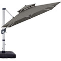 ABCCANOPY Patio Umbrella Cantilever Double Top Outdoor Offset Umbrella with 360° Rotation