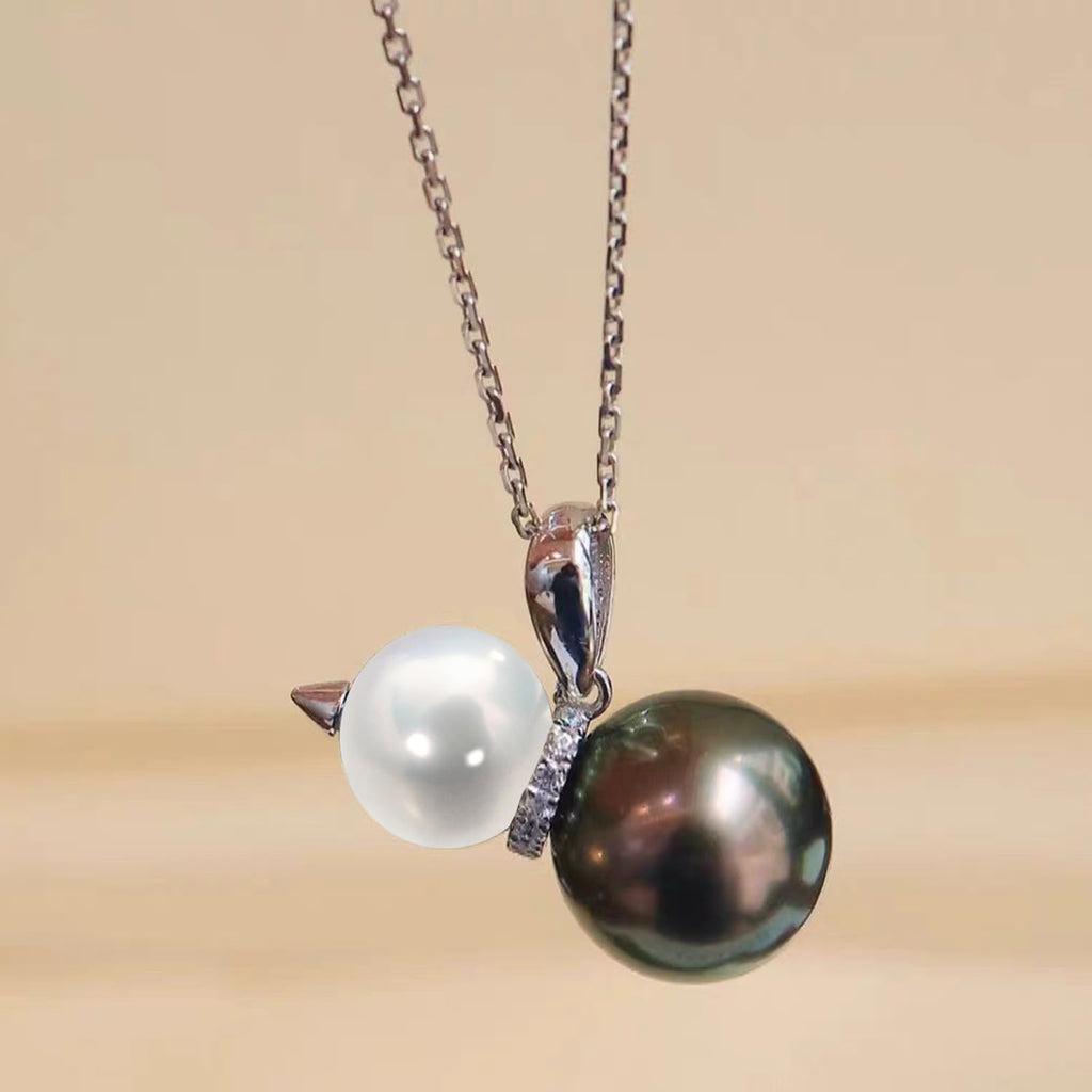 NONNYL Mothers Day Gifts For Wife Women Wedding Anniversary - Real Tahitian-Pearl-Necklace, Birthday Valentines Gifts For Wife Her Mom Christmas - Companion Necklace For Women Luxury Fine Jewelry