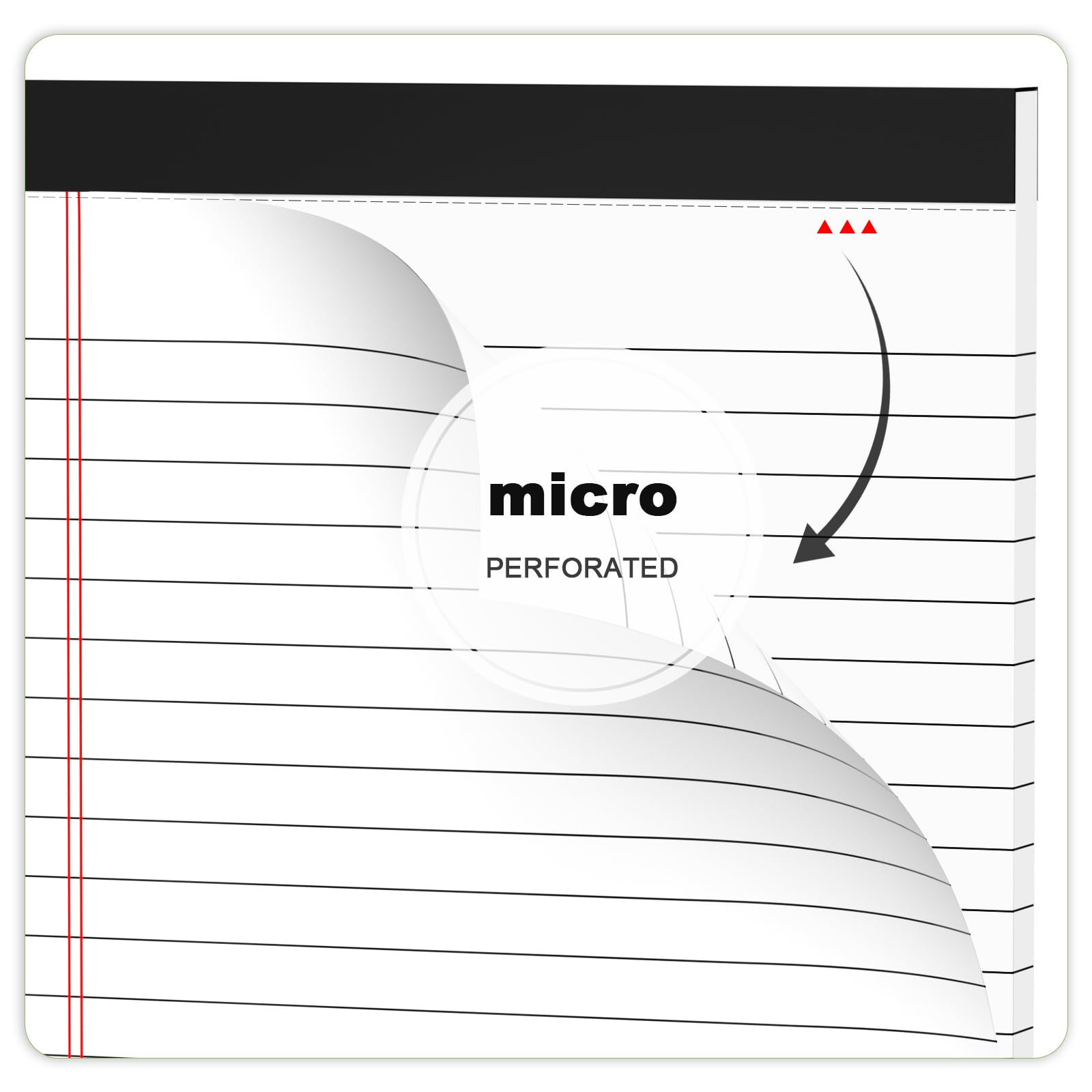 5pcs Small Note Pads 5x8 Notebook College Ruled Legal Pads Color Notepads 5 Pack Study Back Writing Pads 5 x 8 Perforated Narrow Ruled Pads of Paper for School & Office Supplies 30 Sheets/Pack