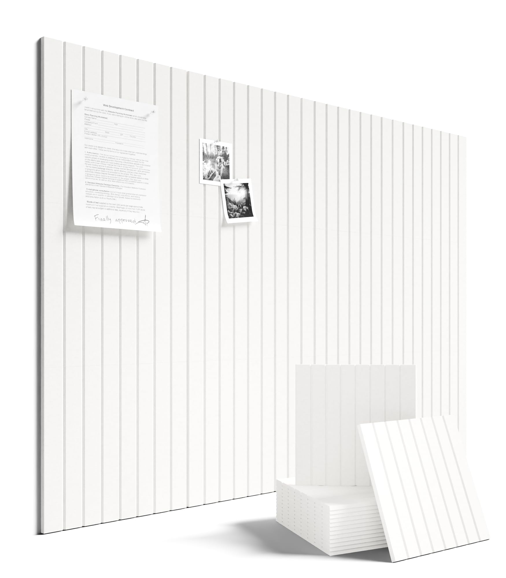 Fluxynara 48" x 36" Large Felt Bulletin Board, Oatmeal