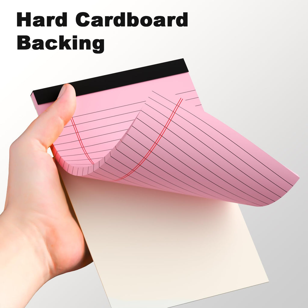 5pcs Small Note Pads 5x8 Notebook College Ruled Legal Pads Color Notepads 5 Pack Study Back Writing Pads 5 x 8 Perforated Narrow Ruled Pads of Paper for School & Office Supplies 30 Sheets/Pack