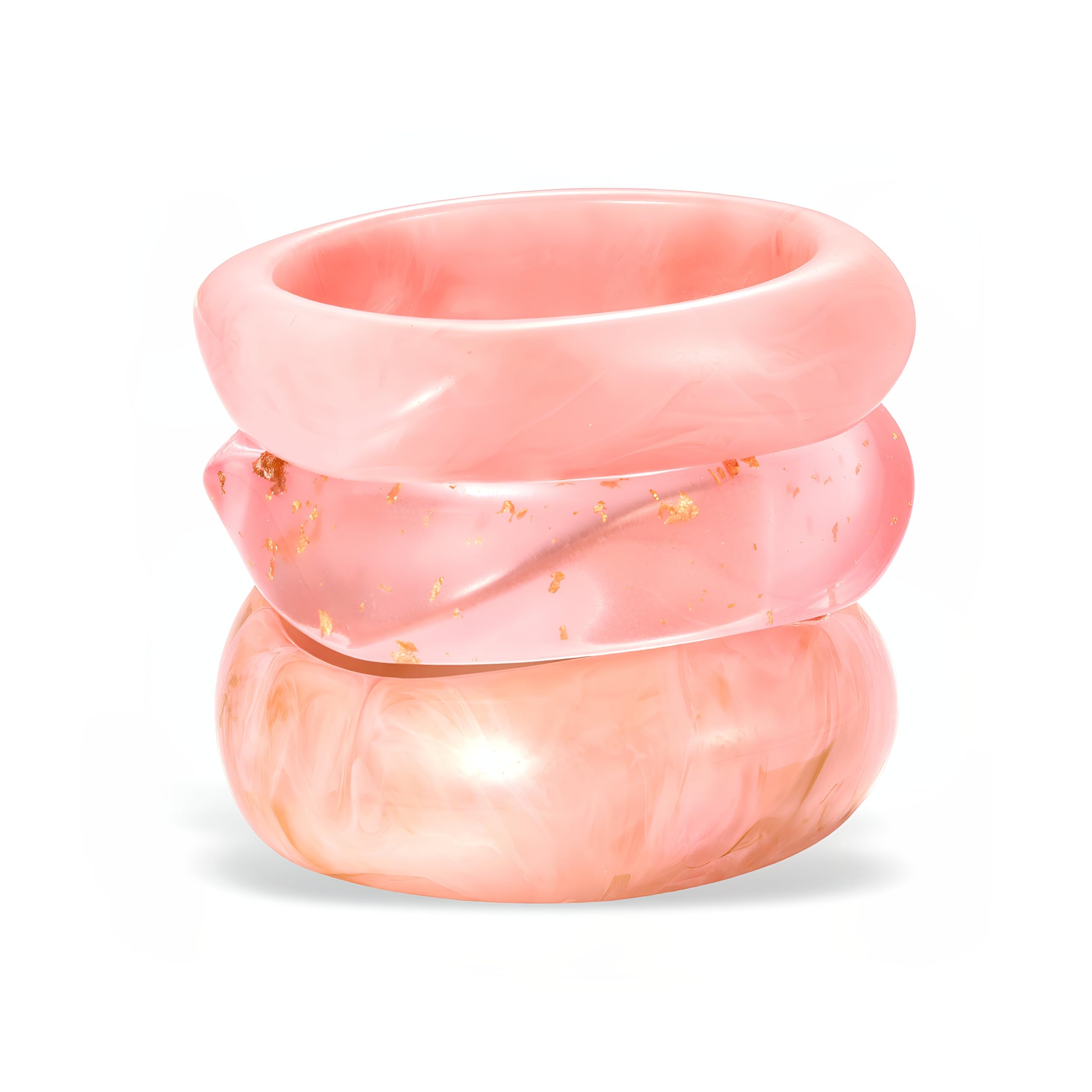 ÌF ME Acrylic Bangles Bracelets for Women, Irregular Acrylic Resin Chunky Bracelets Geometric Fashions Thick Statement bangle Set