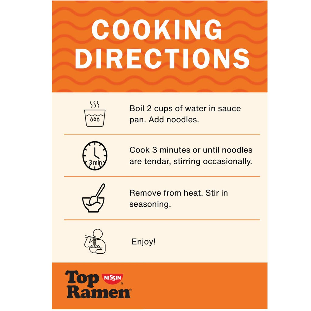 Nissin Top Ramen Noodle Soup, Chicken, 3 Ounce (Pack of 24)