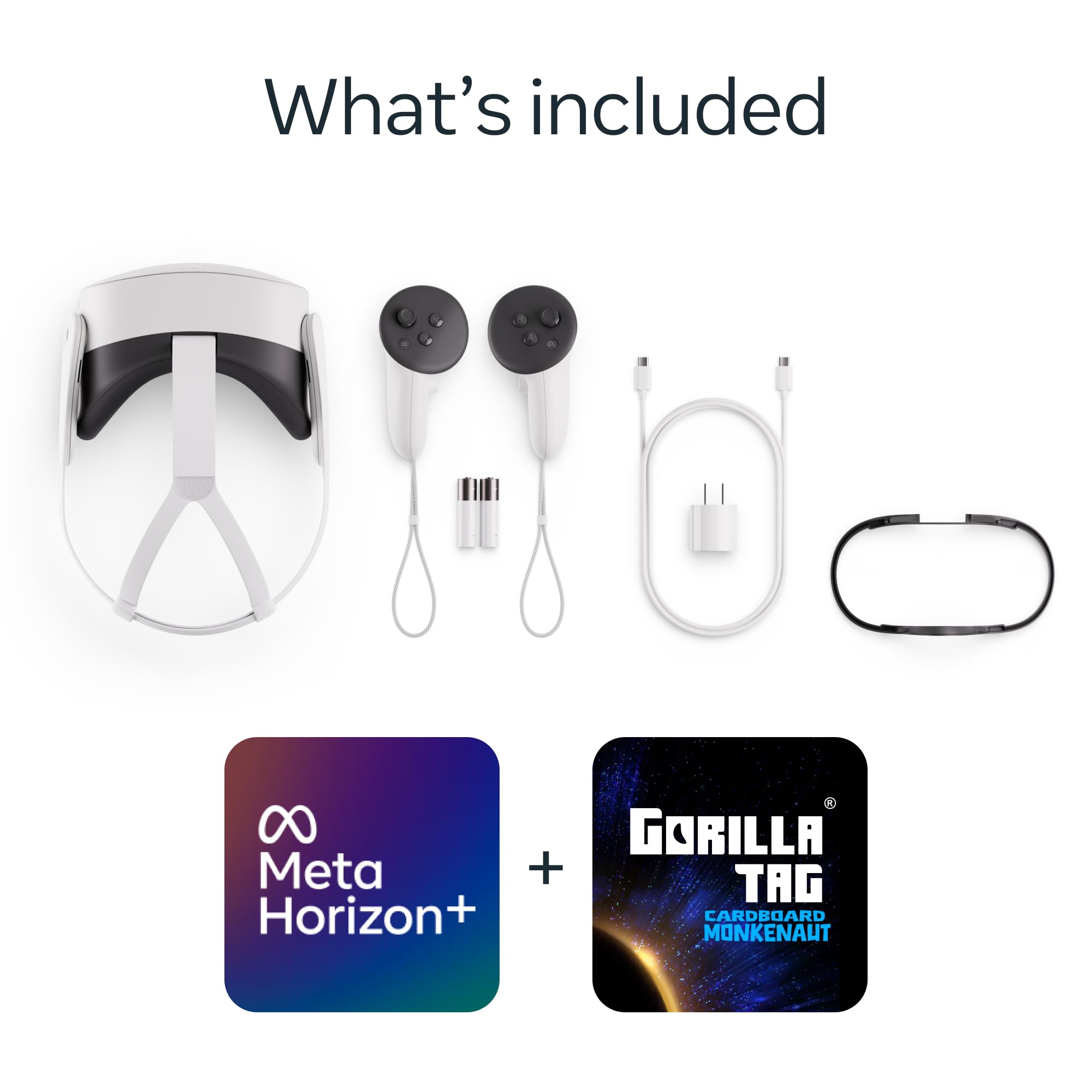 Meta Quest 3S 128GB | VR Without Wires — Gorilla Tag Cardboard Monkenaut Bundle — Amazon Exclusive —Access to 100+ Games with a 3-Month Trial of Meta Horizon+ Included