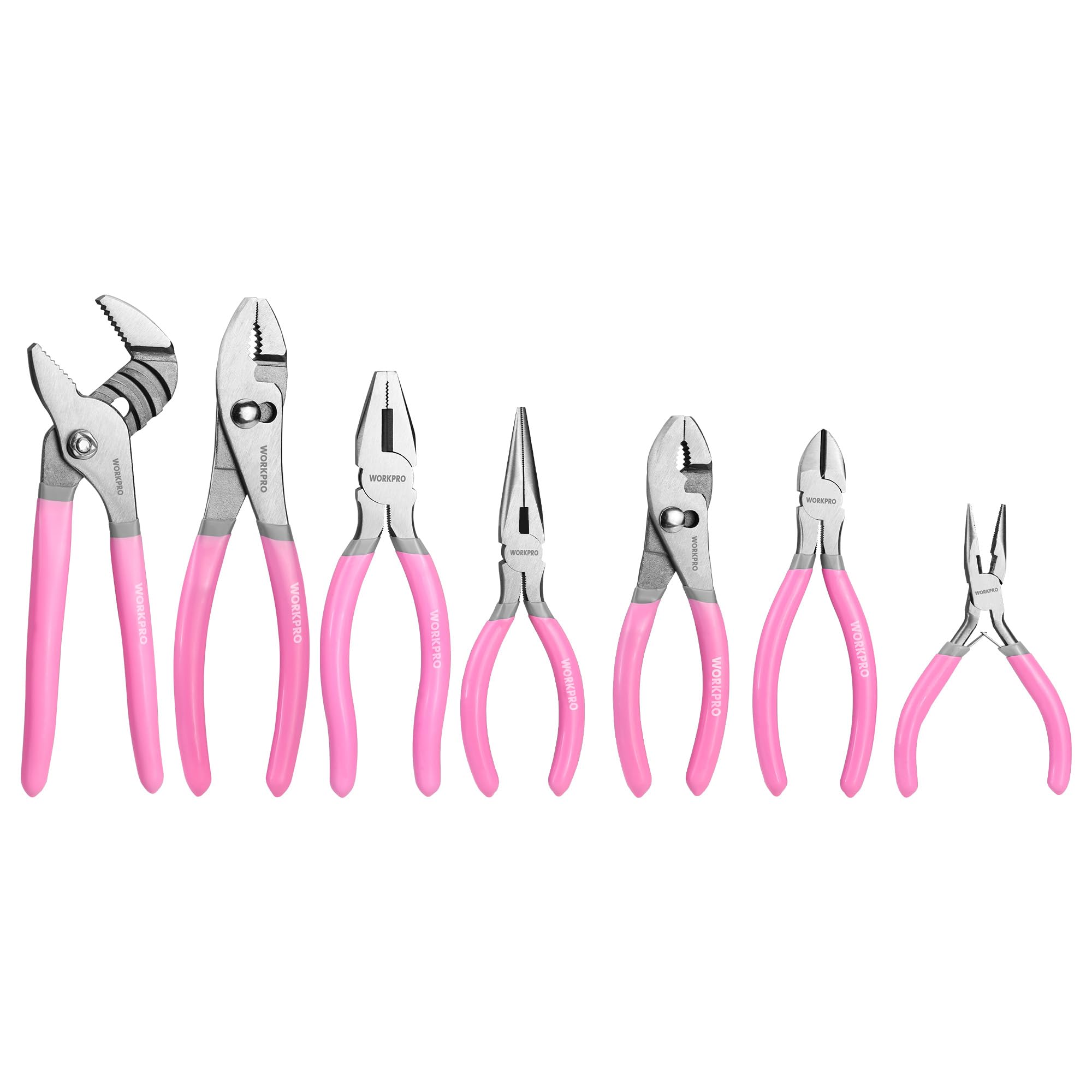 WORKPRO 7-Piece Pliers Set, Pliers Tool Set with Comfort Grip, Blue