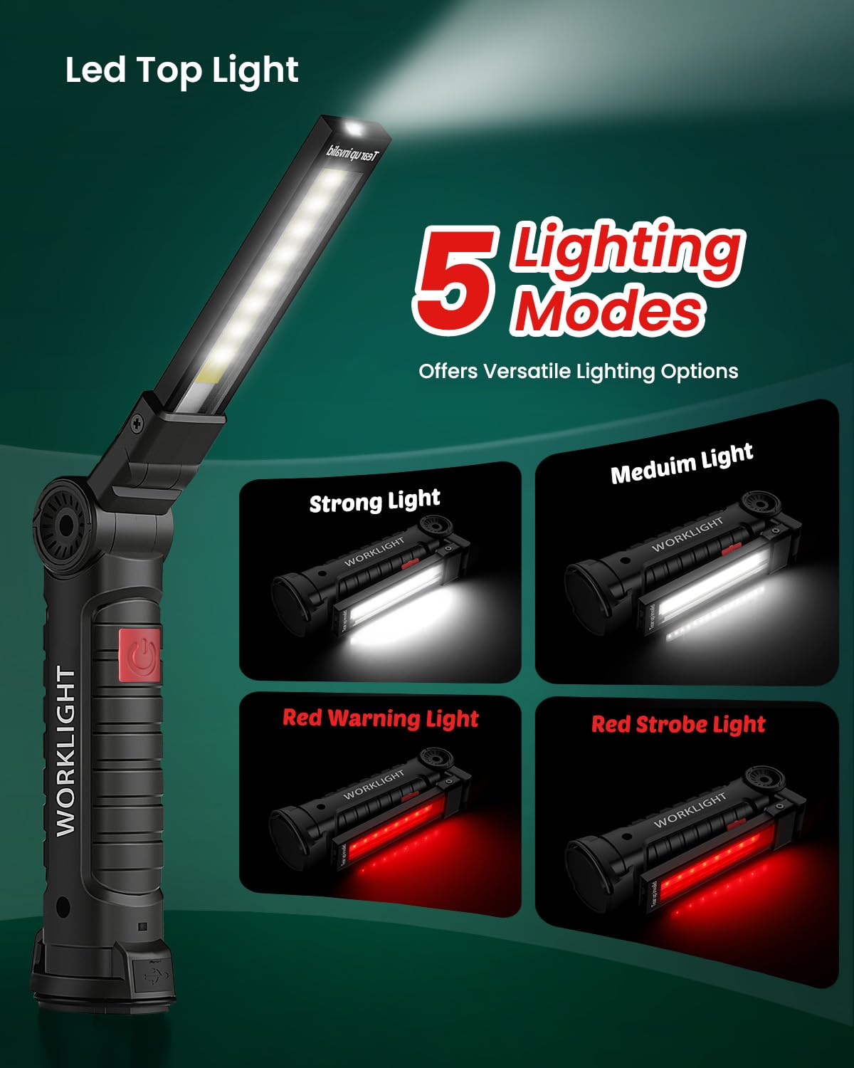 Coquimbo 2 Pack Rechargeable Work Light, Christmas Tool Gifts for Men Dad