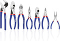 WORKPRO 7-Piece Pliers Set, Pliers Tool Set with Comfort Grip, Blue