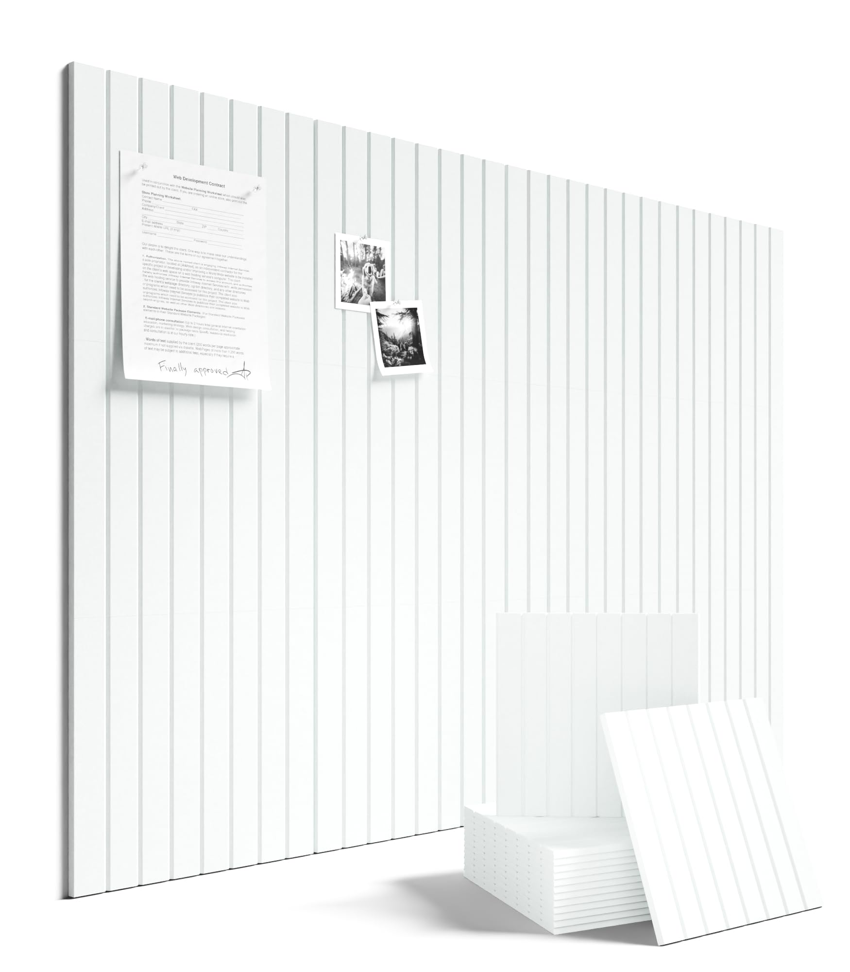 Fluxynara 48" x 36" Large Felt Bulletin Board, Oatmeal