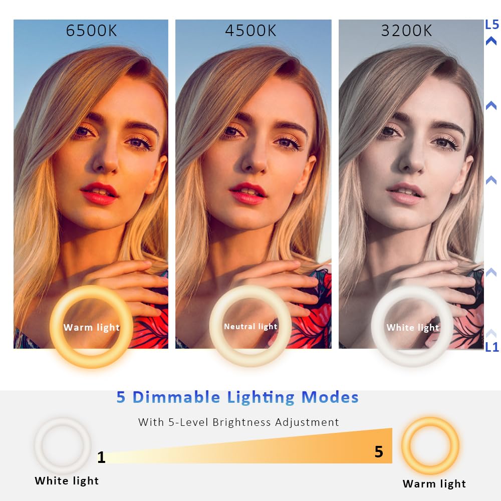 Cyezcor Video Conference Lighting Kit, Ring Light for Monitor Clip On