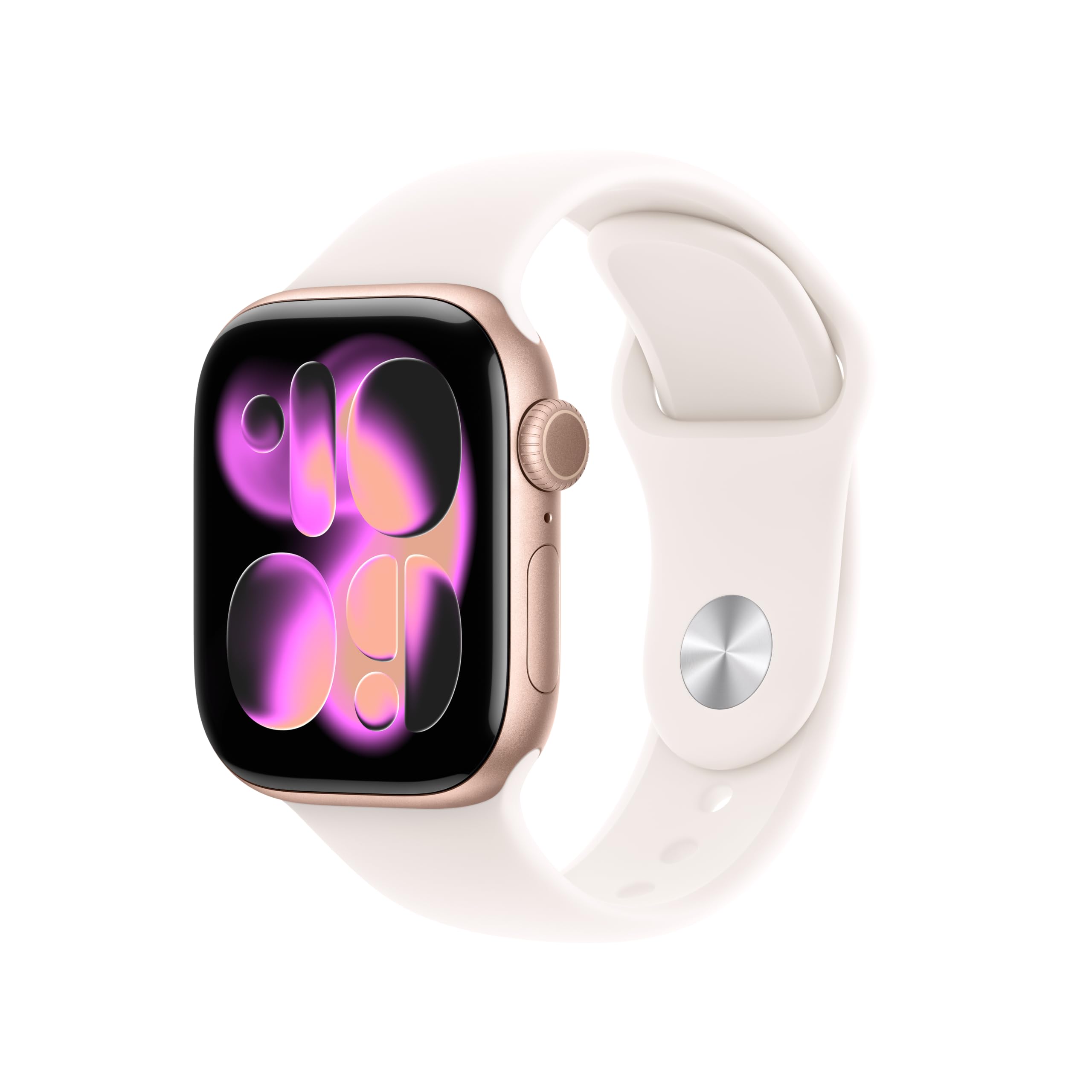 Apple Watch Series 11 [GPS 46mm] Smartwatch with Rose Gold Aluminum Case with Light Blush Sport Band - M/L. Sleep Score, Fitness Tracker, Health Monitoring, Always-On Display, Water Resistant