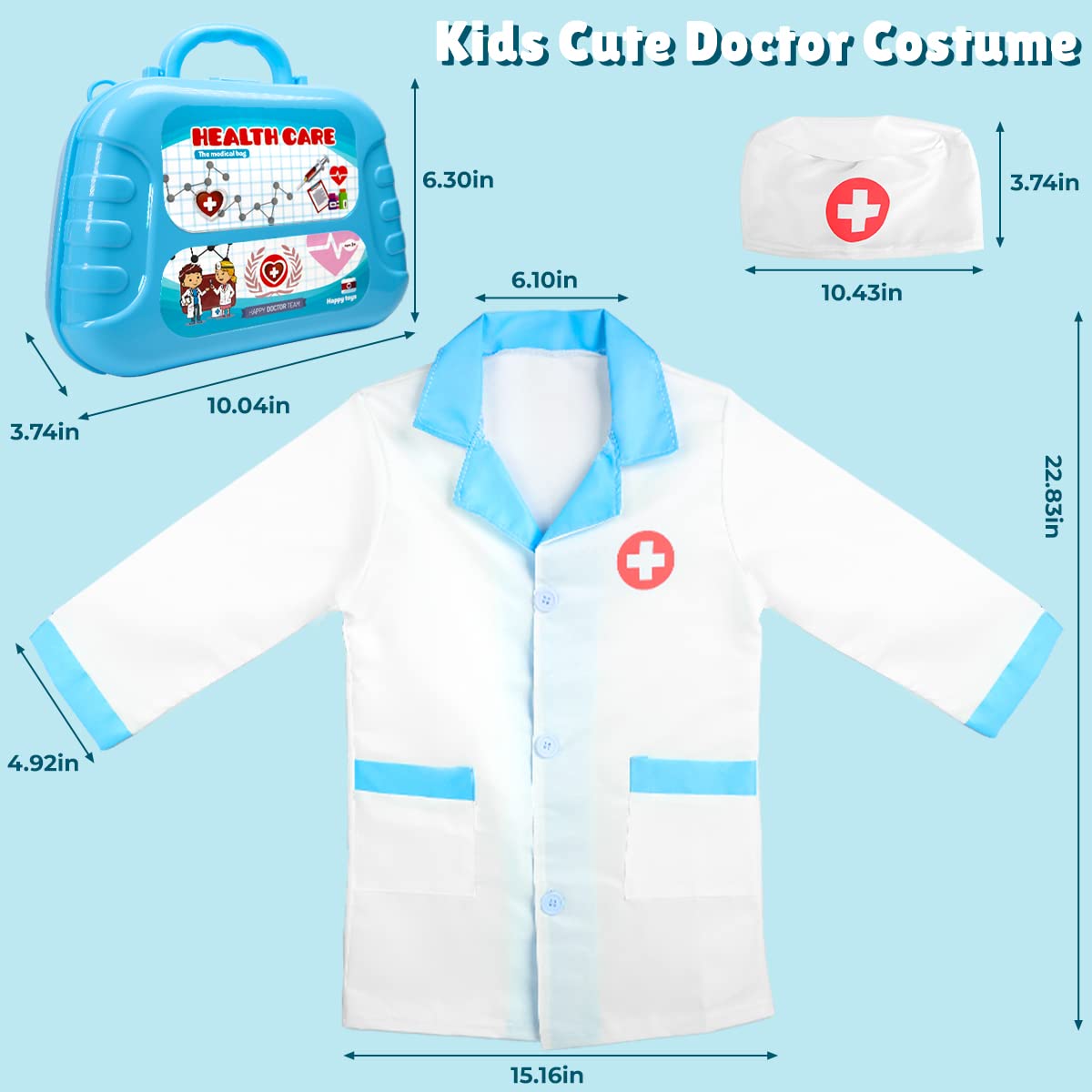 Meland Doctor Kit with Puppy for Kids, Pretend Play Toy Gift for Ages 3–6