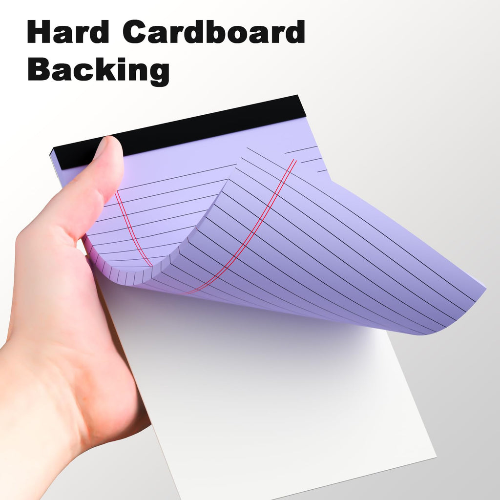 5pcs Small Note Pads 5x8 Notebook College Ruled Legal Pads Color Notepads 5 Pack Study Back Writing Pads 5 x 8 Perforated Narrow Ruled Pads of Paper for School & Office Supplies 30 Sheets/Pack