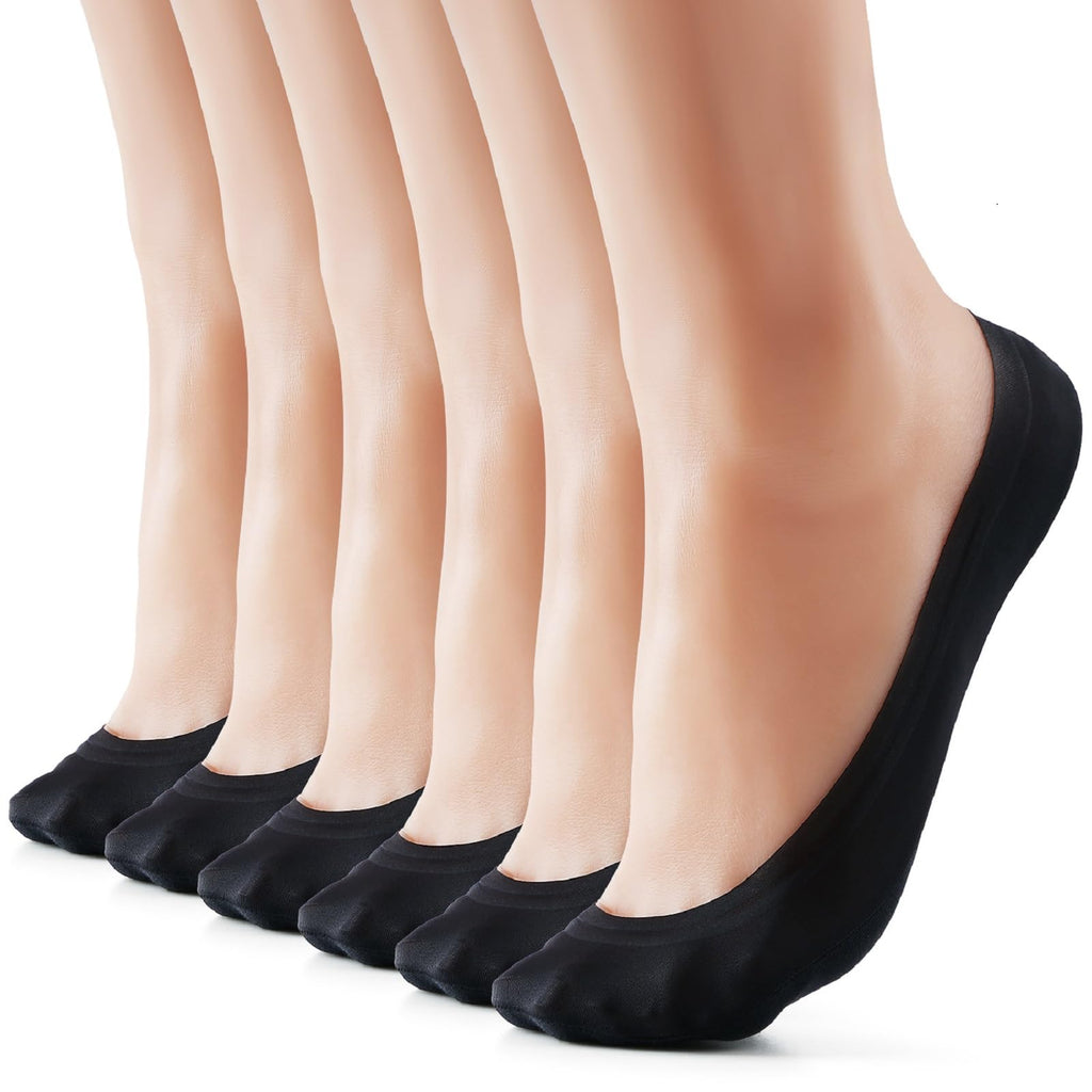 No Show Socks Women Nylon Low Non-Slip Thin Liner Socks for Flats