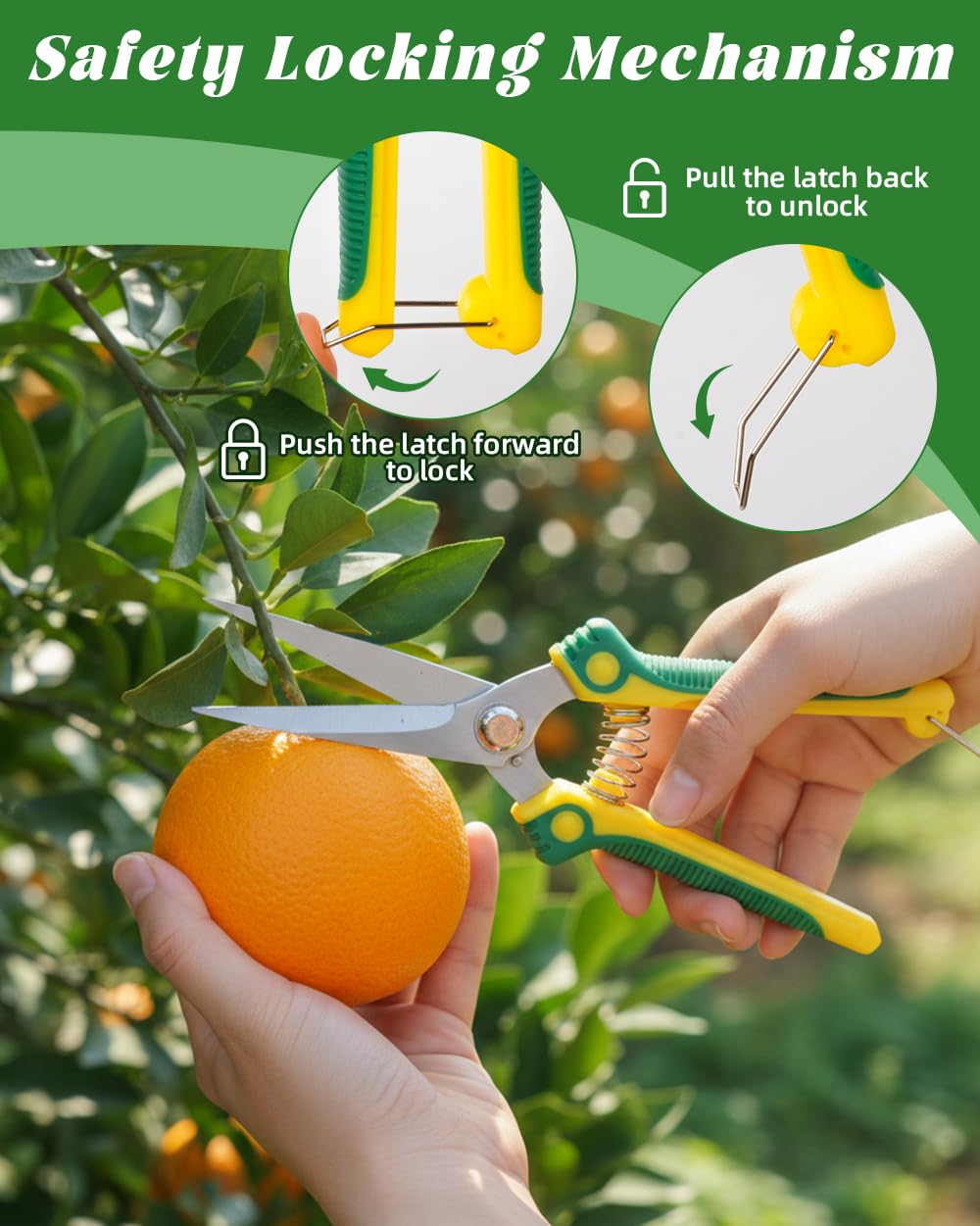 EWPJDK 3 Pack Garden Pruning Shears Scissors Clippers Stainless Steel