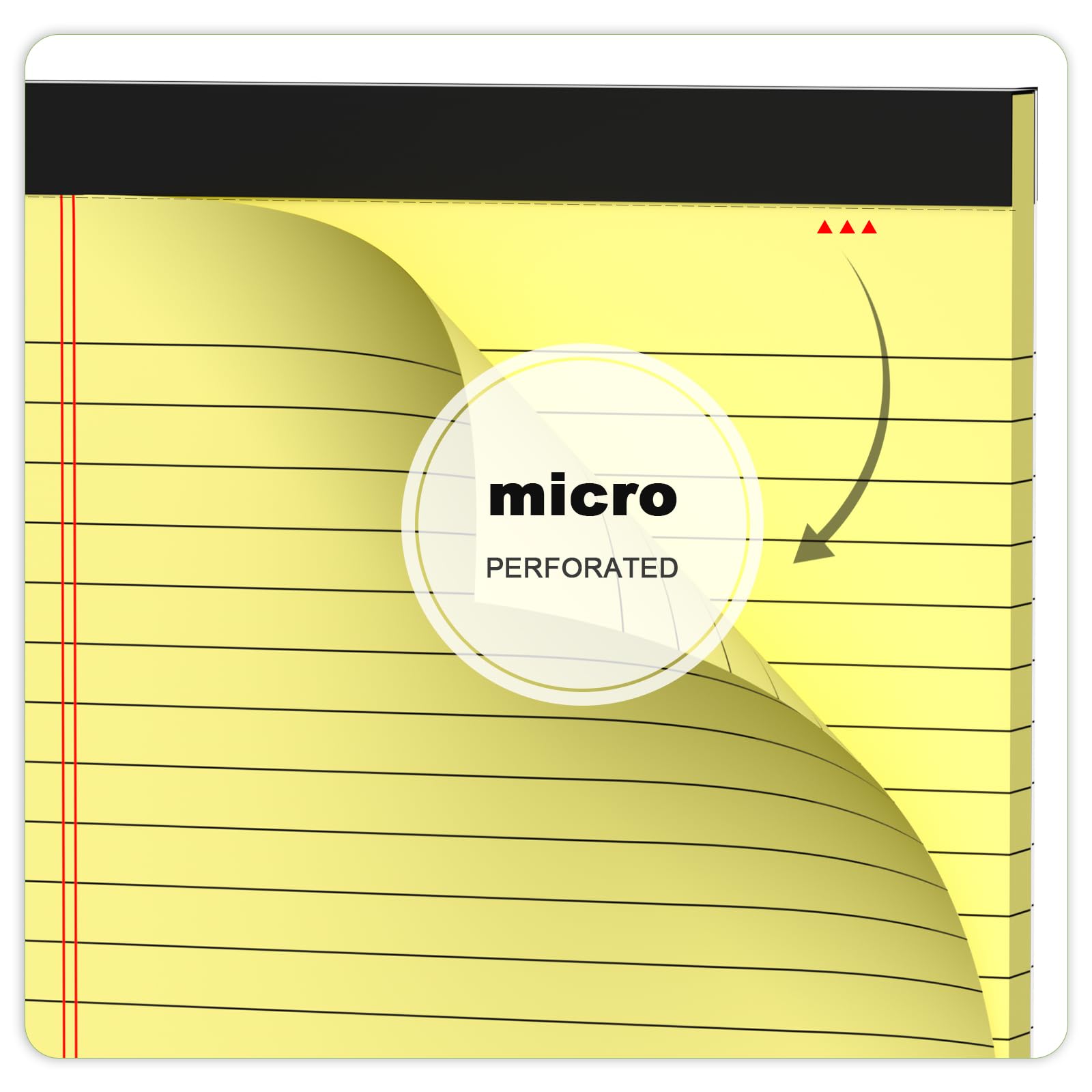 5pcs Small Note Pads 5x8 Notebook College Ruled Legal Pads Color Notepads 5 Pack Study Back Writing Pads 5 x 8 Perforated Narrow Ruled Pads of Paper for School & Office Supplies 30 Sheets/Pack