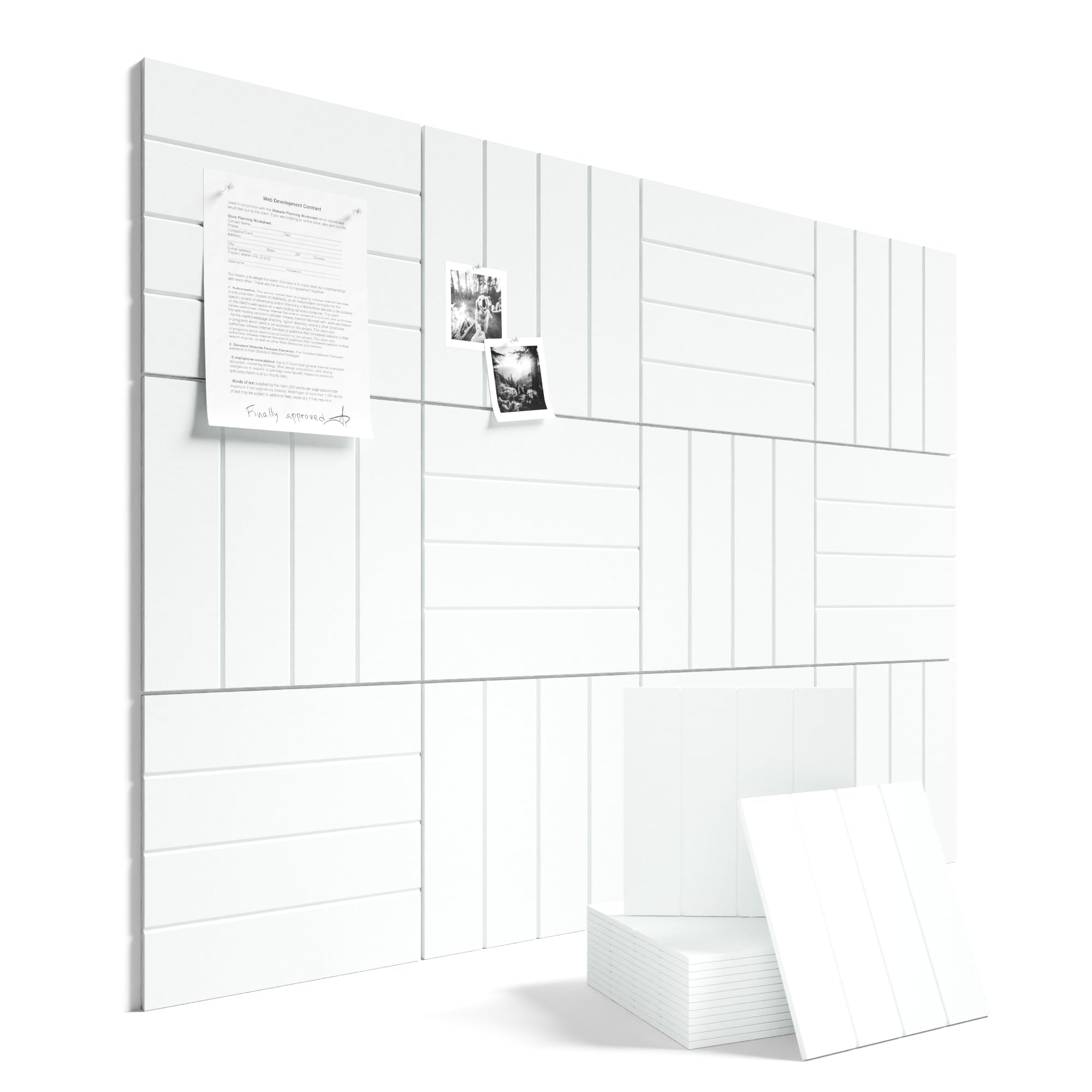 Fluxynara 48" x 36" Large Felt Bulletin Board, Oatmeal