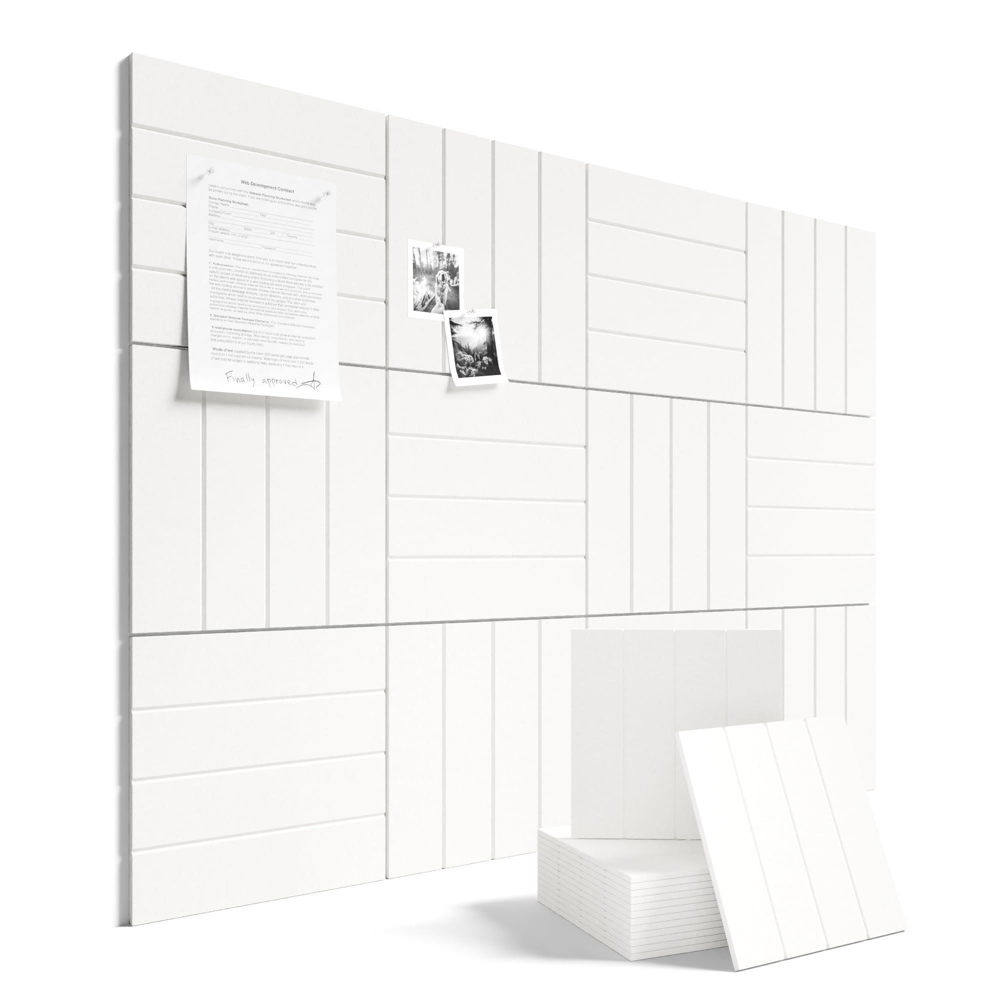 Fluxynara 48" x 36" Large Felt Bulletin Board, Oatmeal