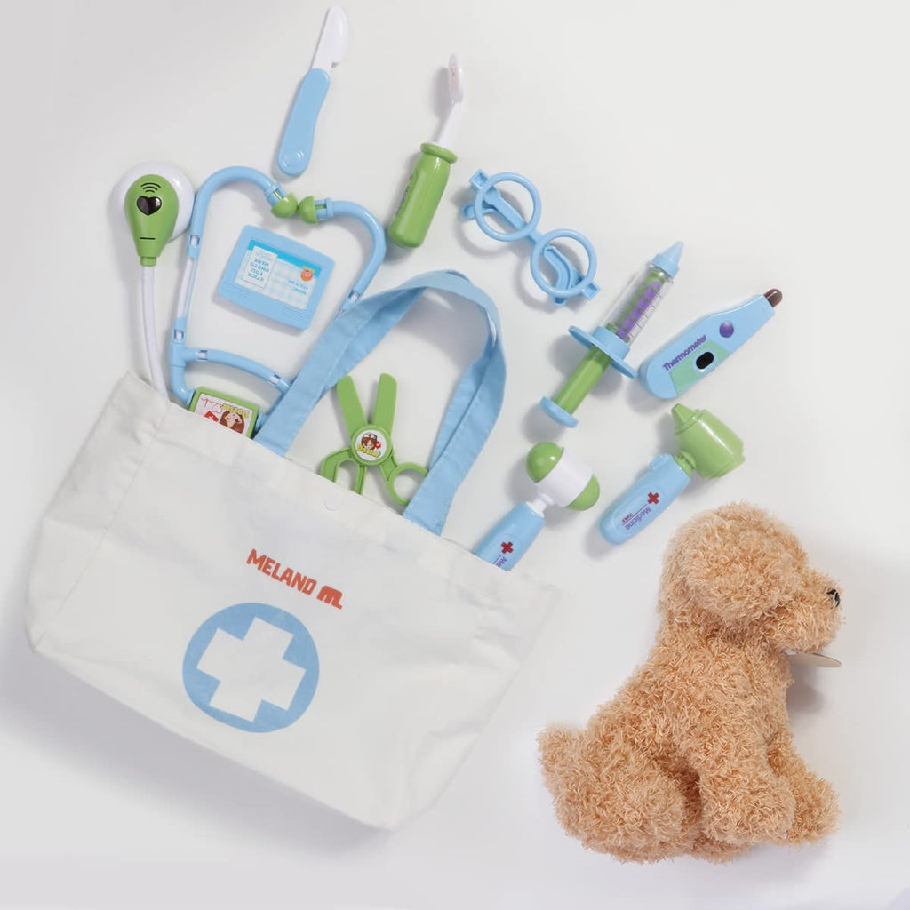 Meland Doctor Kit with Puppy for Kids, Pretend Play Toy Gift for Ages 3–6