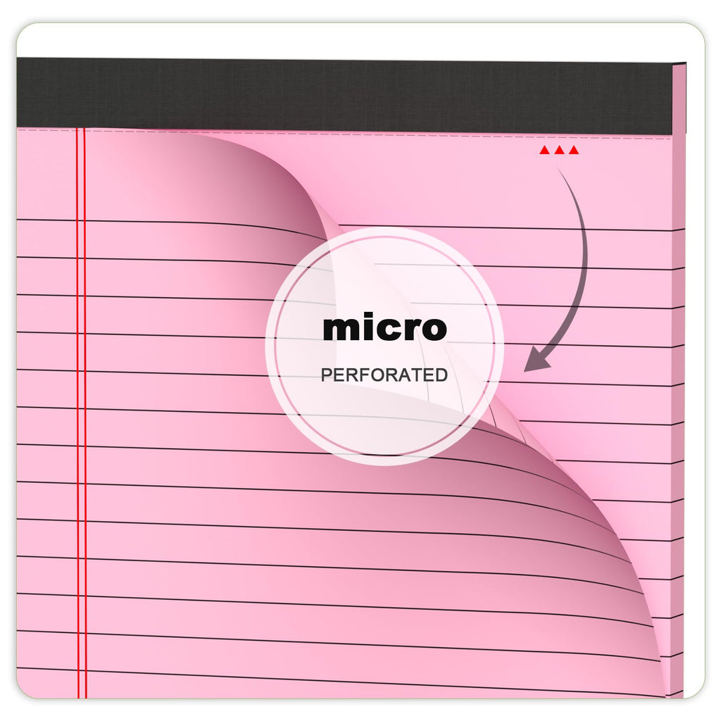5pcs Small Note Pads 5x8 Notebook College Ruled Legal Pads Color Notepads 5 Pack Study Back Writing Pads 5 x 8 Perforated Narrow Ruled Pads of Paper for School & Office Supplies 30 Sheets/Pack
