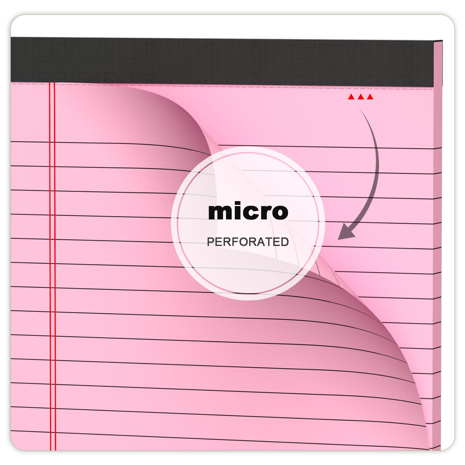 5pcs Small Note Pads 5x8 Notebook College Ruled Legal Pads Color Notepads 5 Pack Study Back Writing Pads 5 x 8 Perforated Narrow Ruled Pads of Paper for School & Office Supplies 30 Sheets/Pack