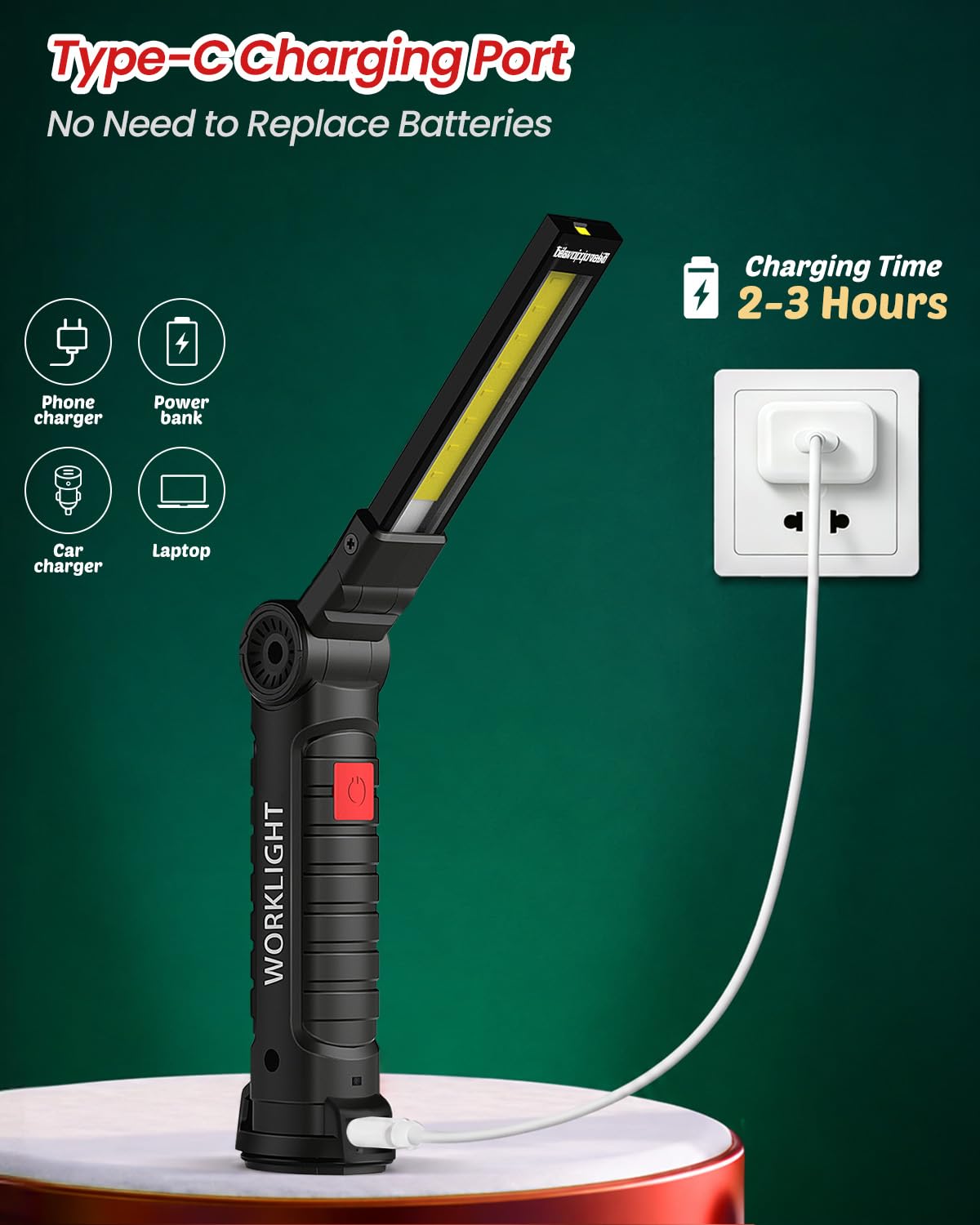 Coquimbo 2 Pack Rechargeable Work Light, Christmas Tool Gifts for Men Dad