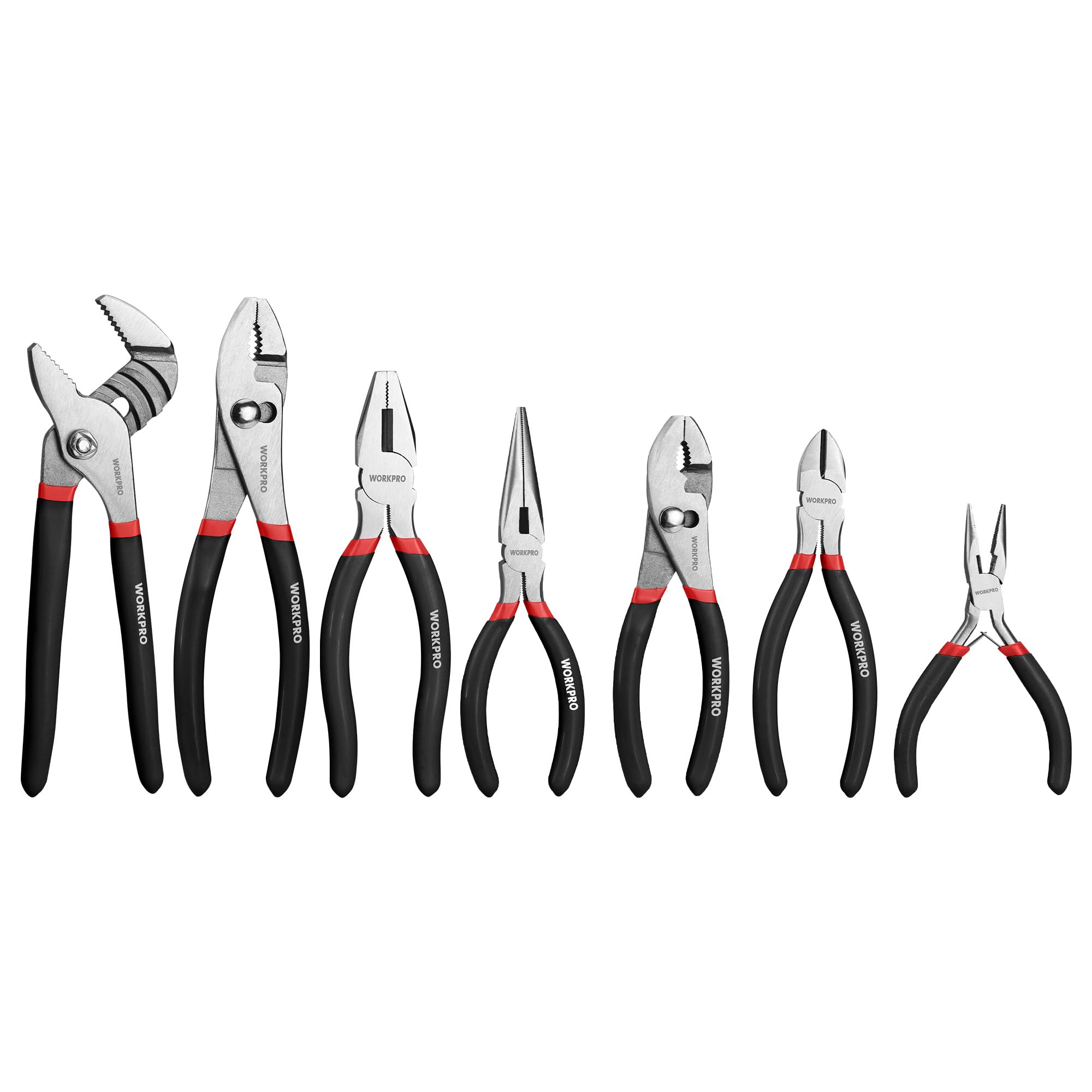 WORKPRO 7-Piece Pliers Set, Pliers Tool Set with Comfort Grip, Blue