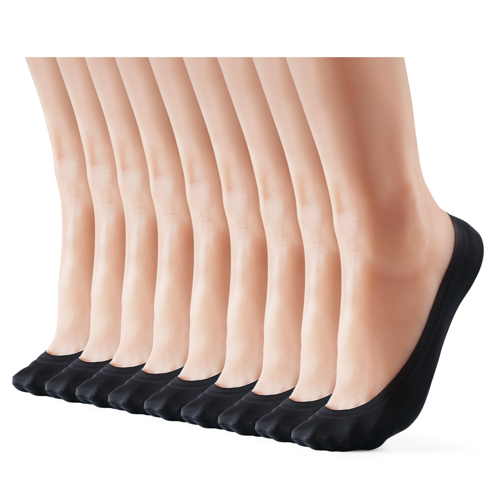 No Show Socks Women Nylon Low Non-Slip Thin Liner Socks for Flats