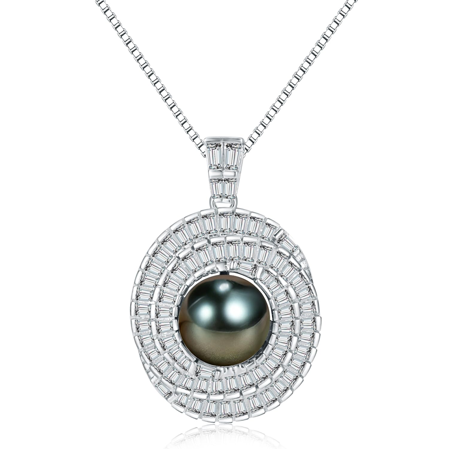 NONNYL Mothers Day Gifts For Wife Women Wedding Anniversary - Real Tahitian-Pearl-Necklace, Birthday Valentines Gifts For Wife Her Mom Christmas - Companion Necklace For Women Luxury Fine Jewelry