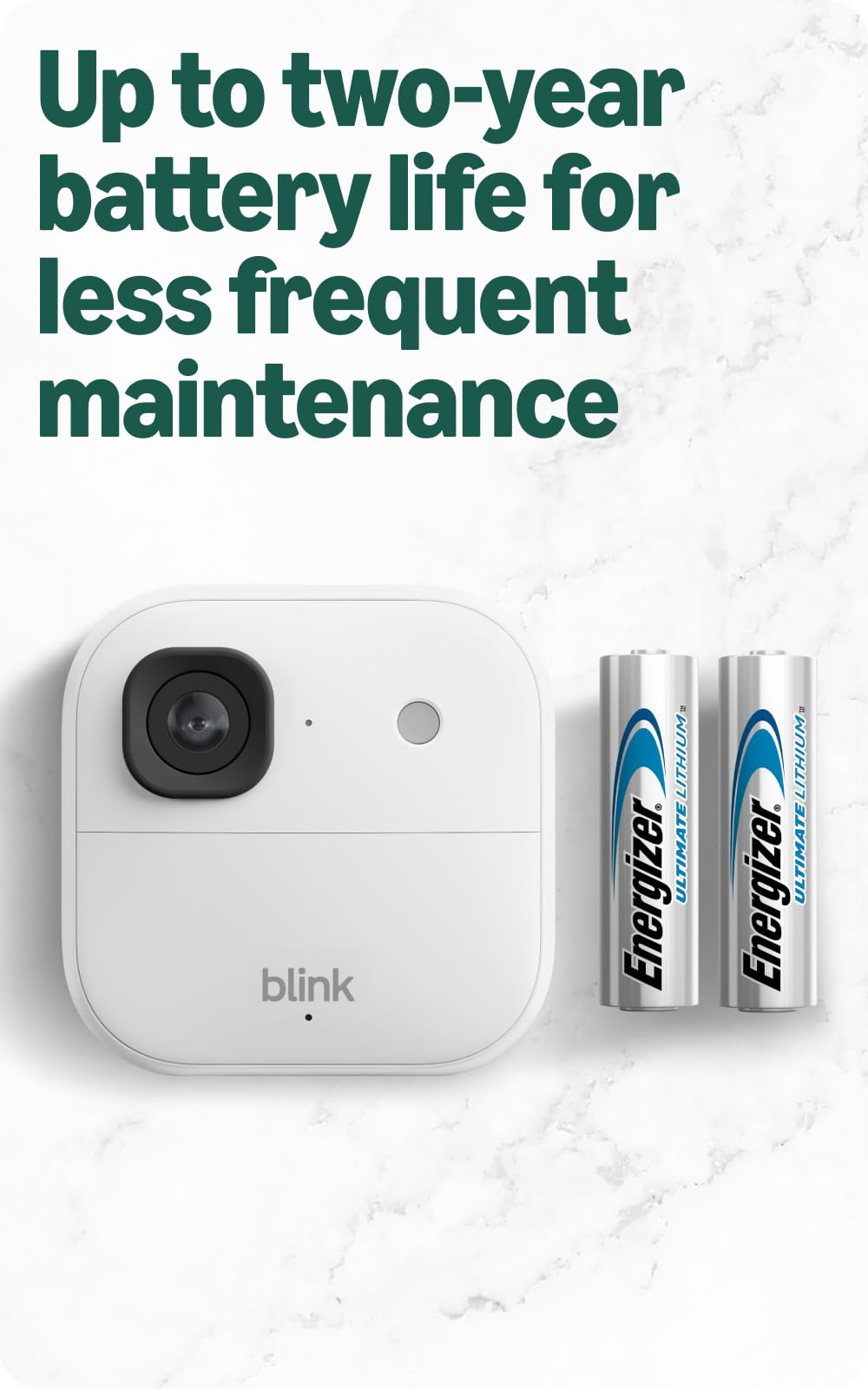 Blink Outdoor 2K+ (newest model) — Wireless smart security camera, 2K video resolution, enhanced audio, two-year battery. Sync Module Core included — 1 camera system (Black)