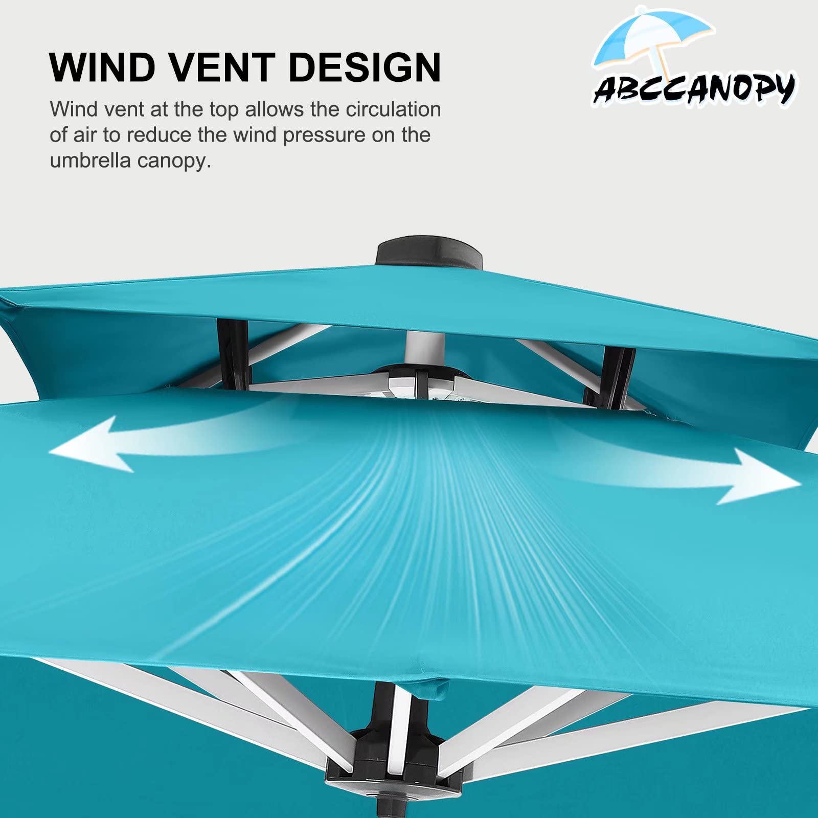 ABCCANOPY Patio Umbrella Cantilever Double Top Outdoor Offset Umbrella with 360° Rotation