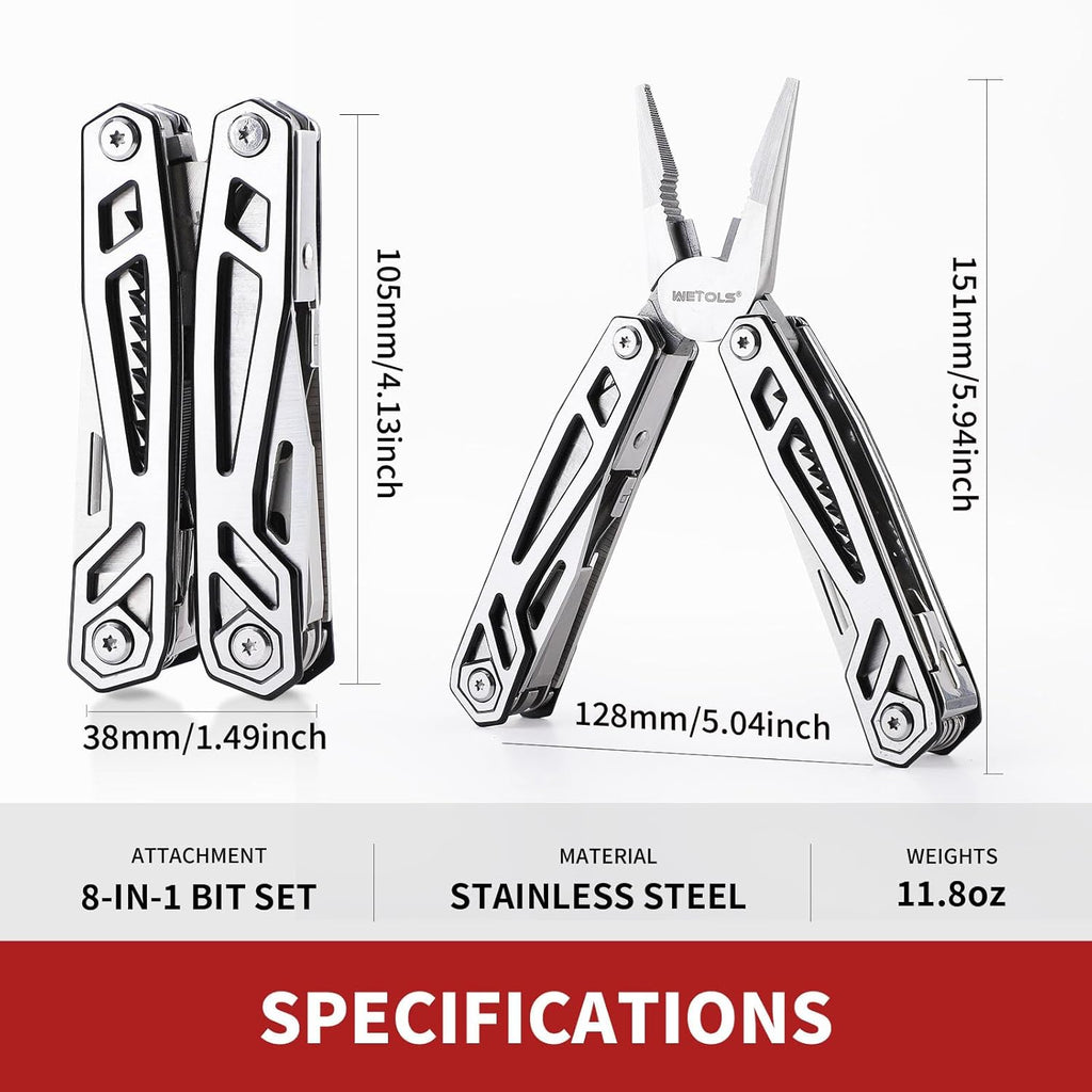 Multitool with Pocket Knife, Birthday Gifts for Men Women Mom Dad