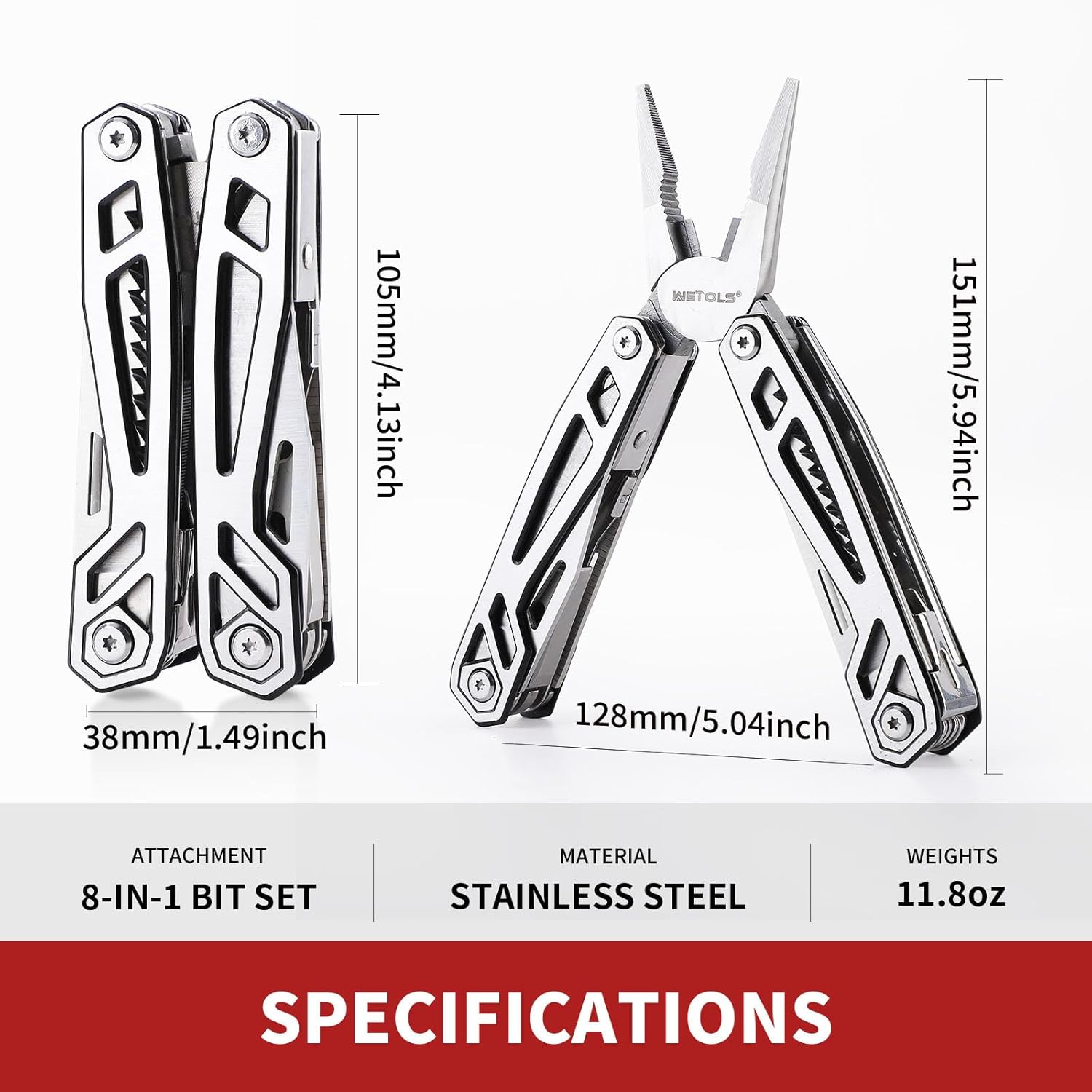 Multitool with Pocket Knife, Birthday Gifts for Men Women Mom Dad