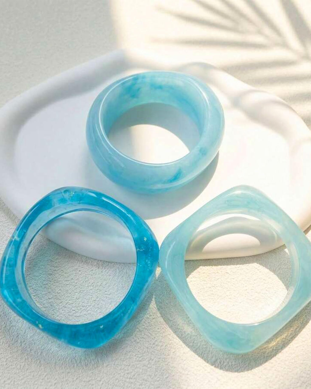 ÌF ME Acrylic Bangles Bracelets for Women, Irregular Acrylic Resin Chunky Bracelets Geometric Fashions Thick Statement bangle Set