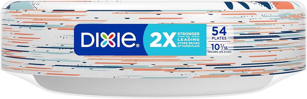 Dixie Medium Paper Plates, 8.5 Inch, 90 Count, 2X Stronger*, Microwave-Safe, Soak-Proof, Cut Resistant, Disposable Plates For Everyday Breakfast, Lunch, & Dinner Meals