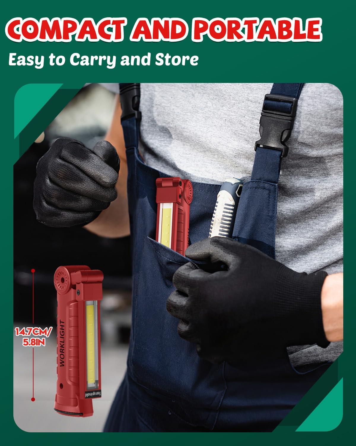 Coquimbo 2 Pack Rechargeable Work Light, Christmas Tool Gifts for Men Dad