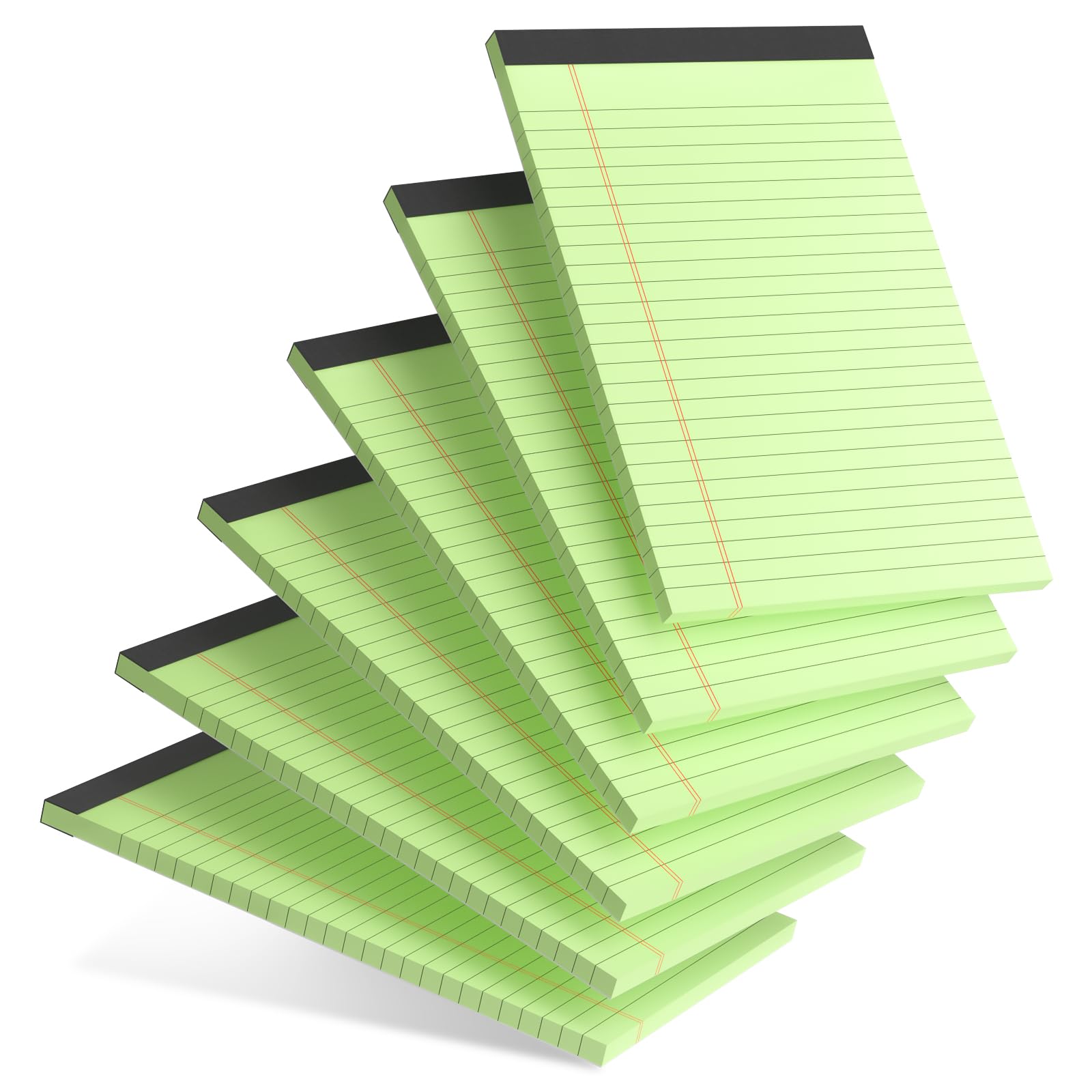 5pcs Small Note Pads 5x8 Notebook College Ruled Legal Pads Color Notepads 5 Pack Study Back Writing Pads 5 x 8 Perforated Narrow Ruled Pads of Paper for School & Office Supplies 30 Sheets/Pack