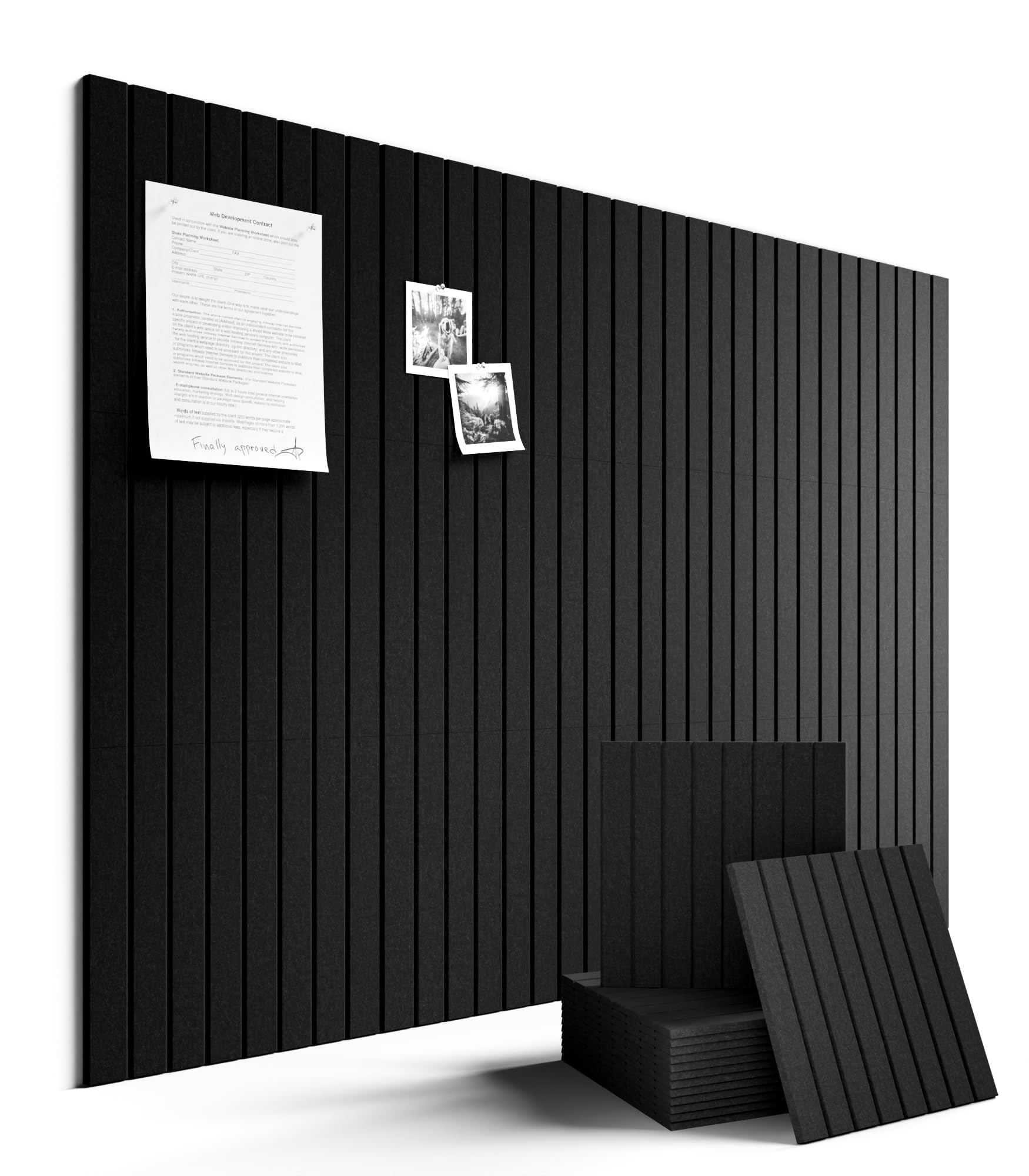 Fluxynara 48" x 36" Large Felt Bulletin Board, Oatmeal