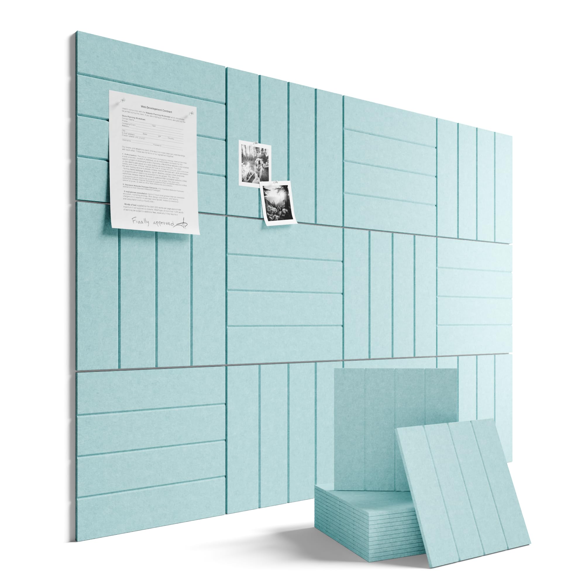 Fluxynara 48" x 36" Large Felt Bulletin Board, Oatmeal
