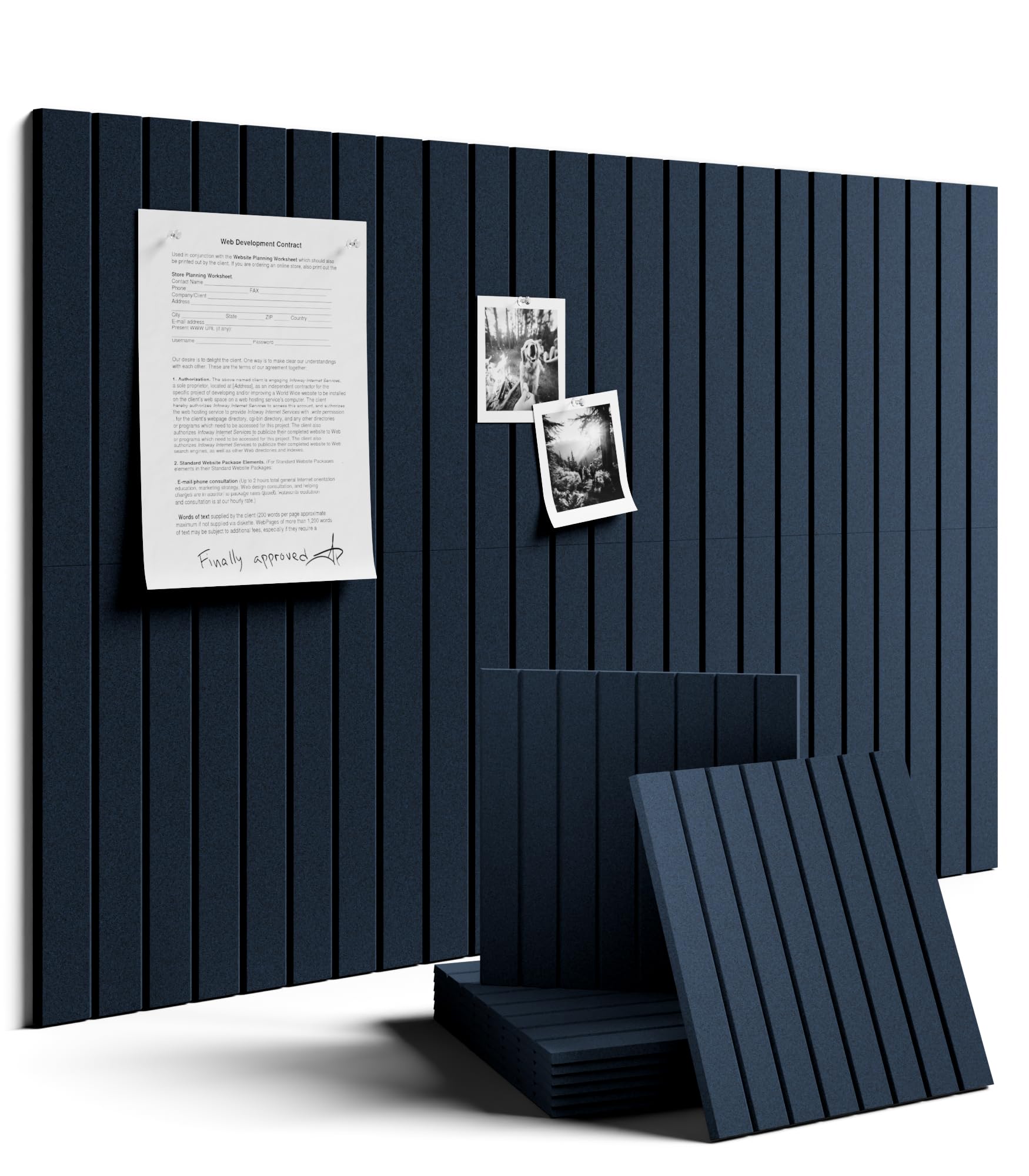 Fluxynara 48" x 36" Large Felt Bulletin Board, Oatmeal
