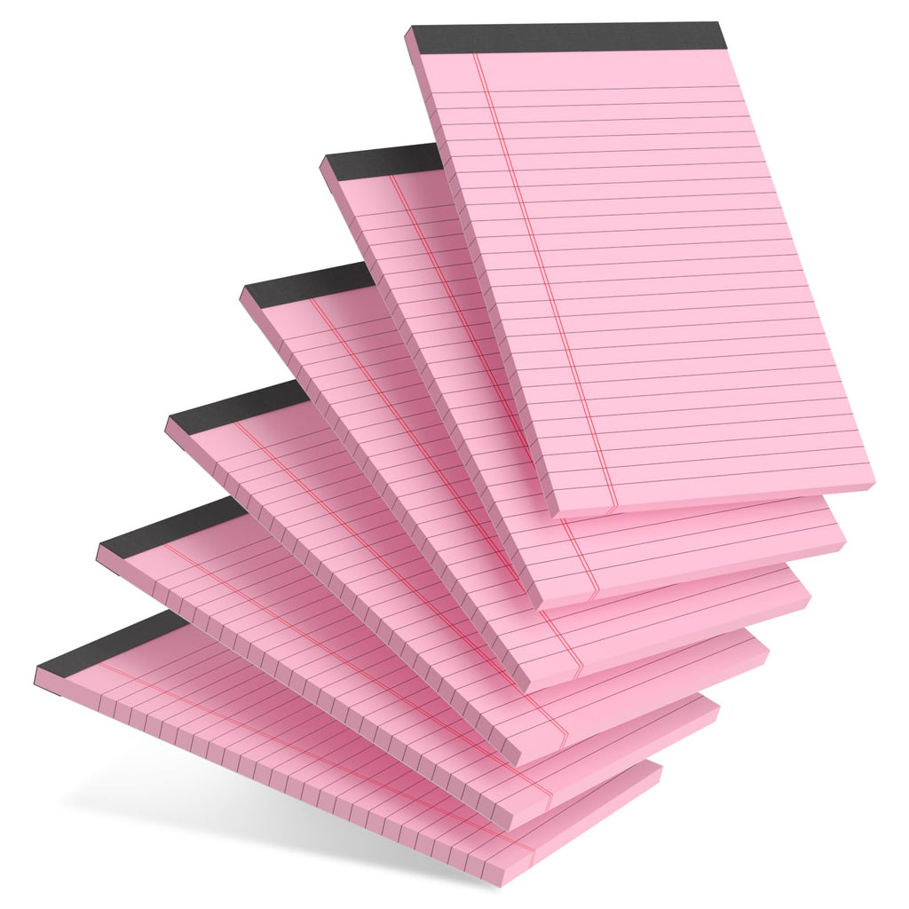 5pcs Small Note Pads 5x8 Notebook College Ruled Legal Pads Color Notepads 5 Pack Study Back Writing Pads 5 x 8 Perforated Narrow Ruled Pads of Paper for School & Office Supplies 30 Sheets/Pack