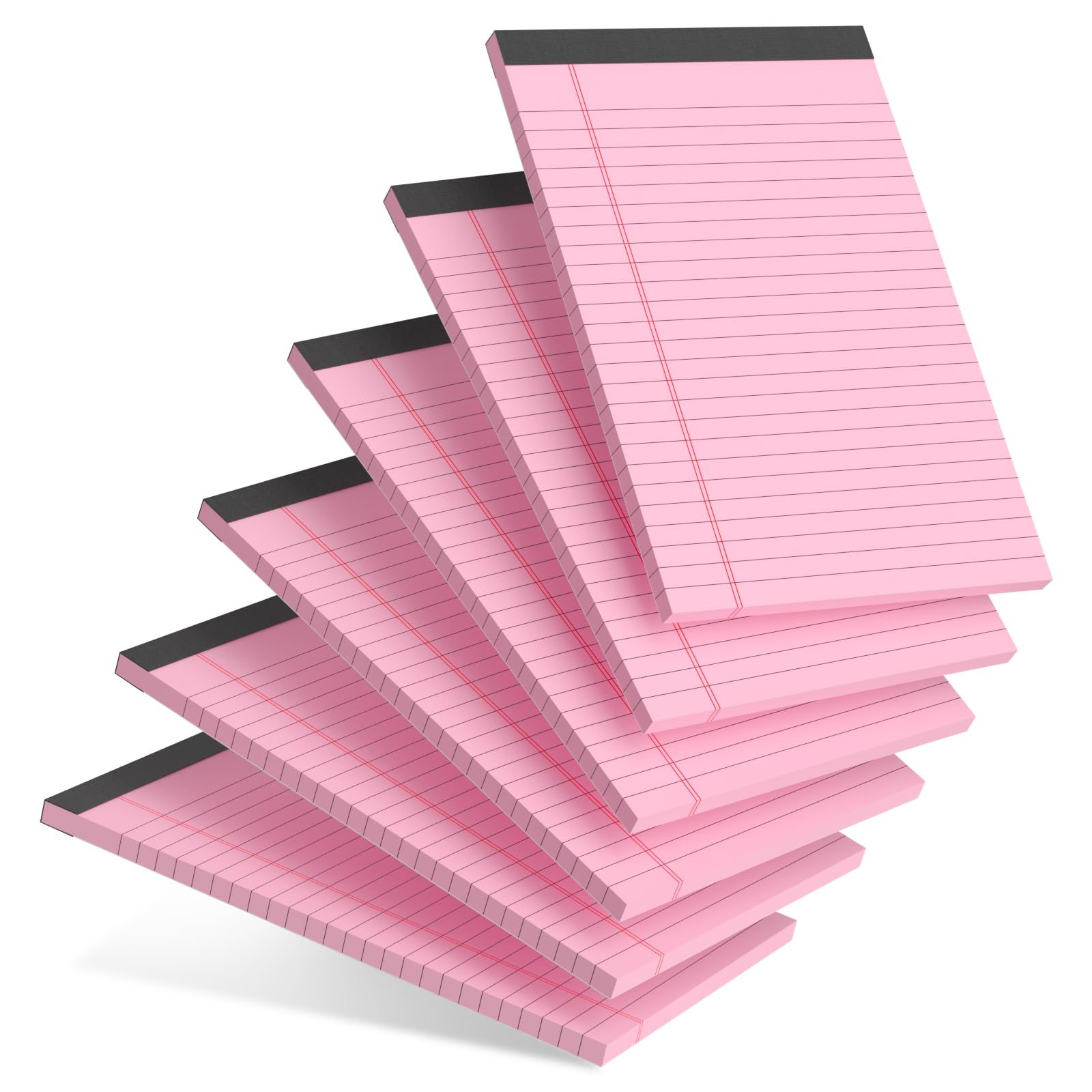 5pcs Small Note Pads 5x8 Notebook College Ruled Legal Pads Color Notepads 5 Pack Study Back Writing Pads 5 x 8 Perforated Narrow Ruled Pads of Paper for School & Office Supplies 30 Sheets/Pack