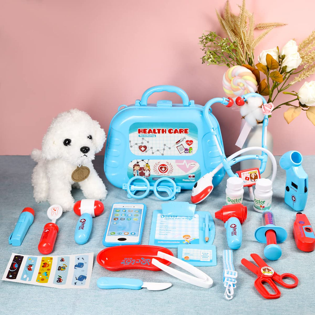 Meland Doctor Kit with Puppy for Kids, Pretend Play Toy Gift for Ages 3–6