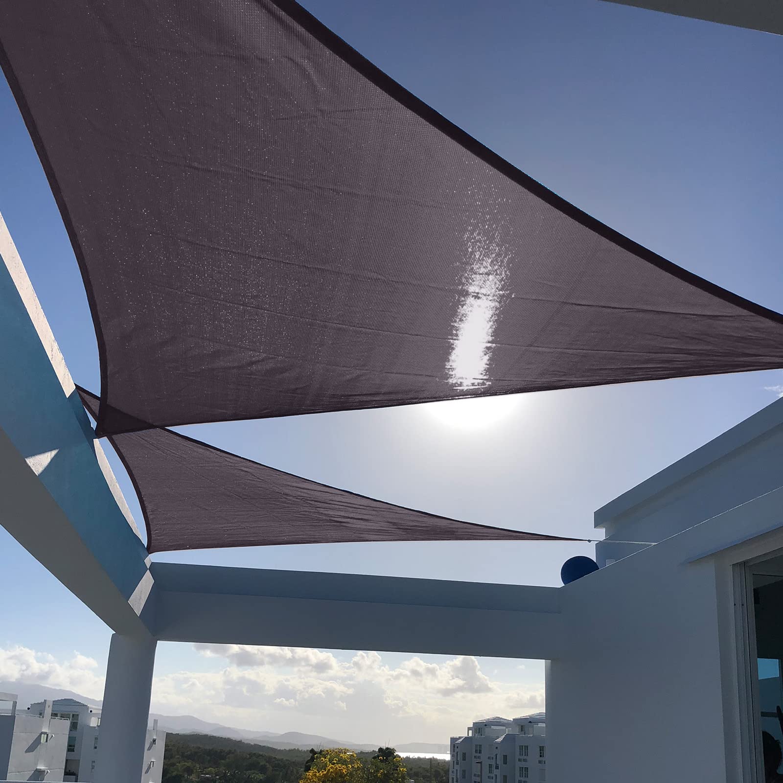 SUNNY GUARD 10' x 13' Rectangle Shade Sail 95% UV Block Outdoor Canopy