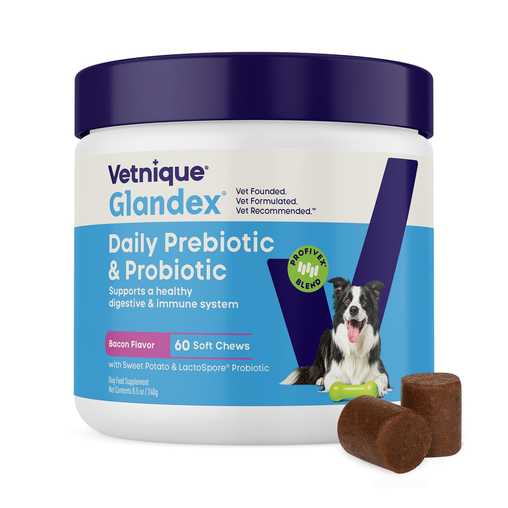 Vetnique Glandex Probiotics for Dogs Chews 30ct, Prebiotics & Enzymes