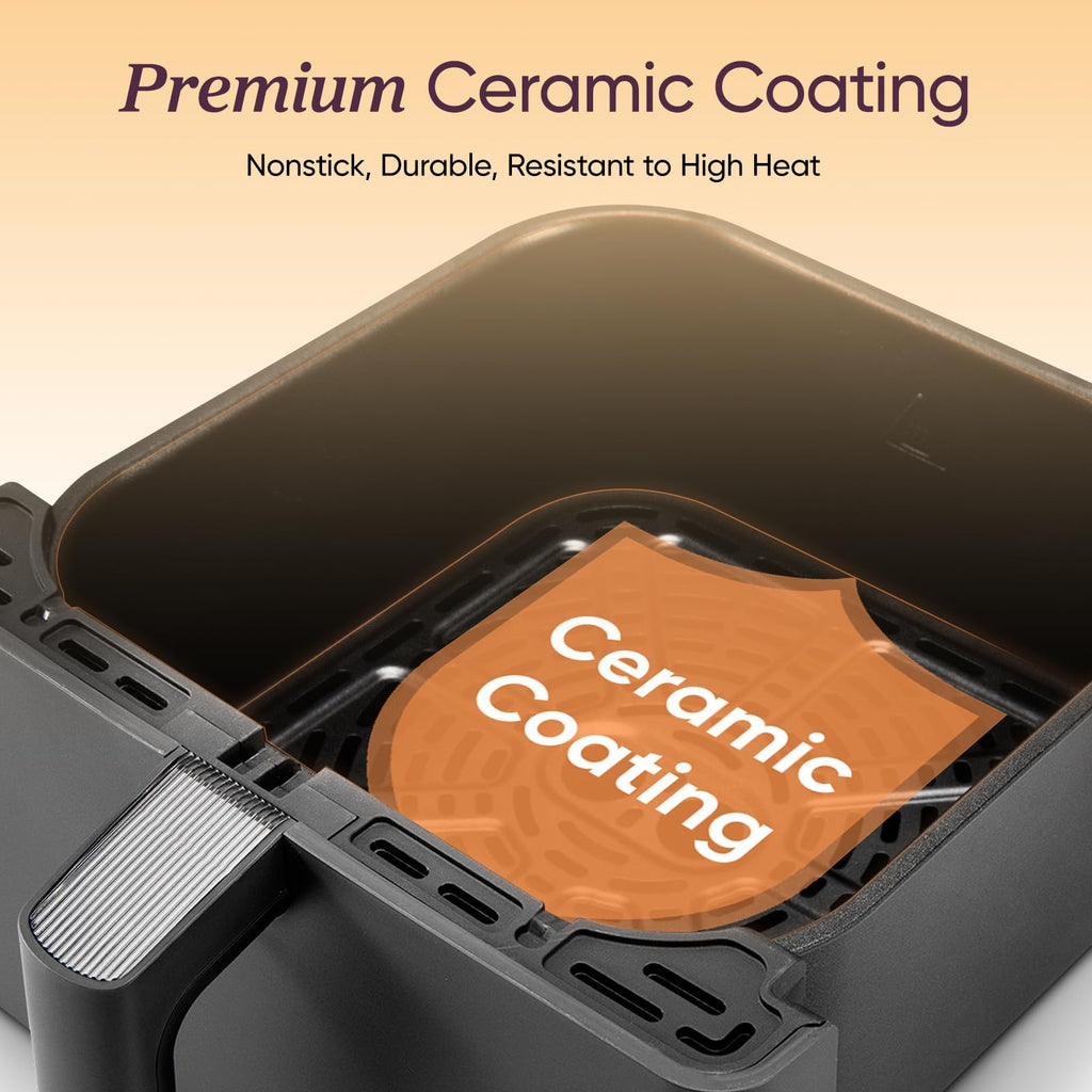 Cosori TurboBlaze Smart Air Fryer 6 Qt, Shake Reminders, 9-in-1, Cream