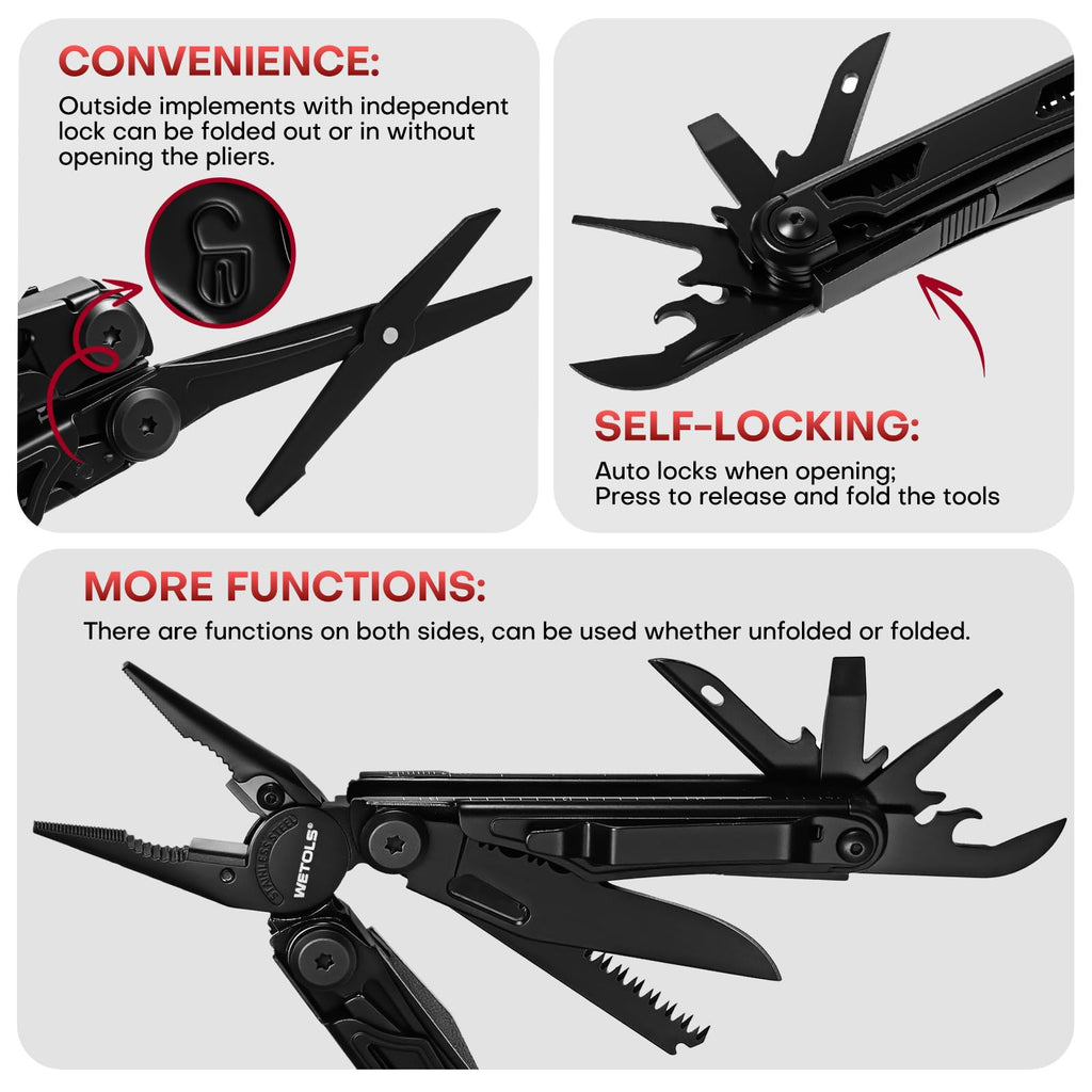 Multitool with Pocket Knife, Birthday Gifts for Men Women Mom Dad
