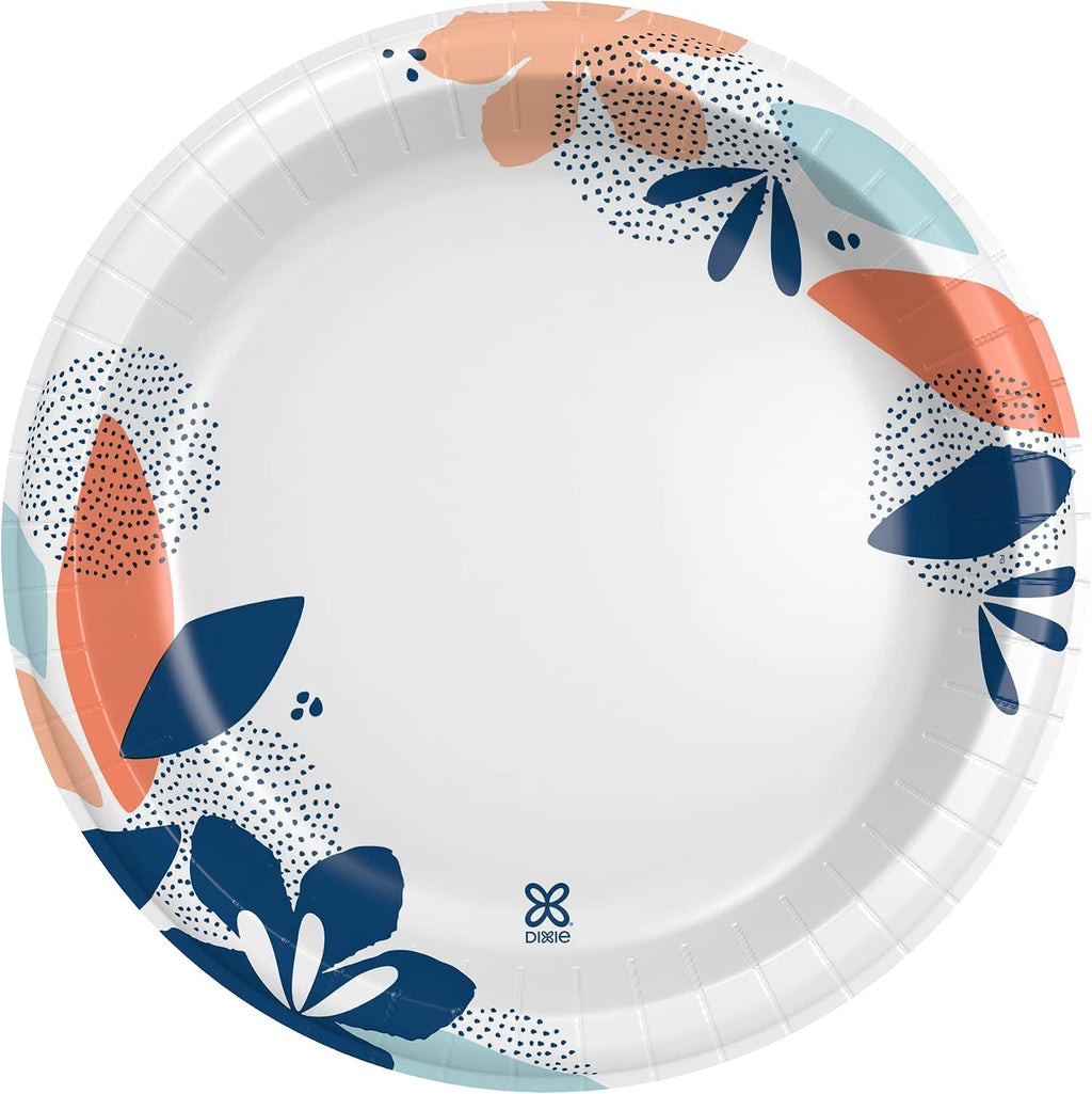 Dixie Medium Paper Plates, 8.5 Inch, 90 Count, 2X Stronger*, Microwave-Safe, Soak-Proof, Cut Resistant, Disposable Plates For Everyday Breakfast, Lunch, & Dinner Meals