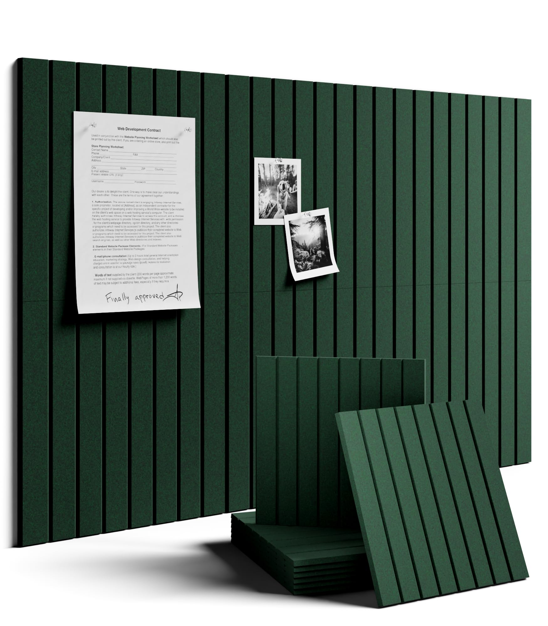 Fluxynara 48" x 36" Large Felt Bulletin Board, Oatmeal