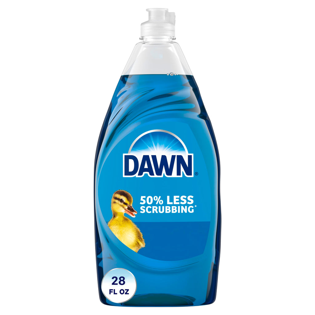 Dawn Ultra Dish Soap Refill Jug Large Size Original Blue Liquid Dishwashing Detergent, Powerful Dish Soap for Grease, 51.5oz (Pack of 2)